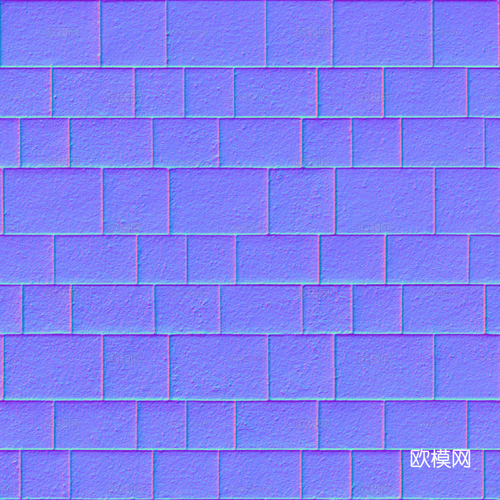 无缝砖地水泥砖铺路砖户外砖 PBR材质贴图 1k