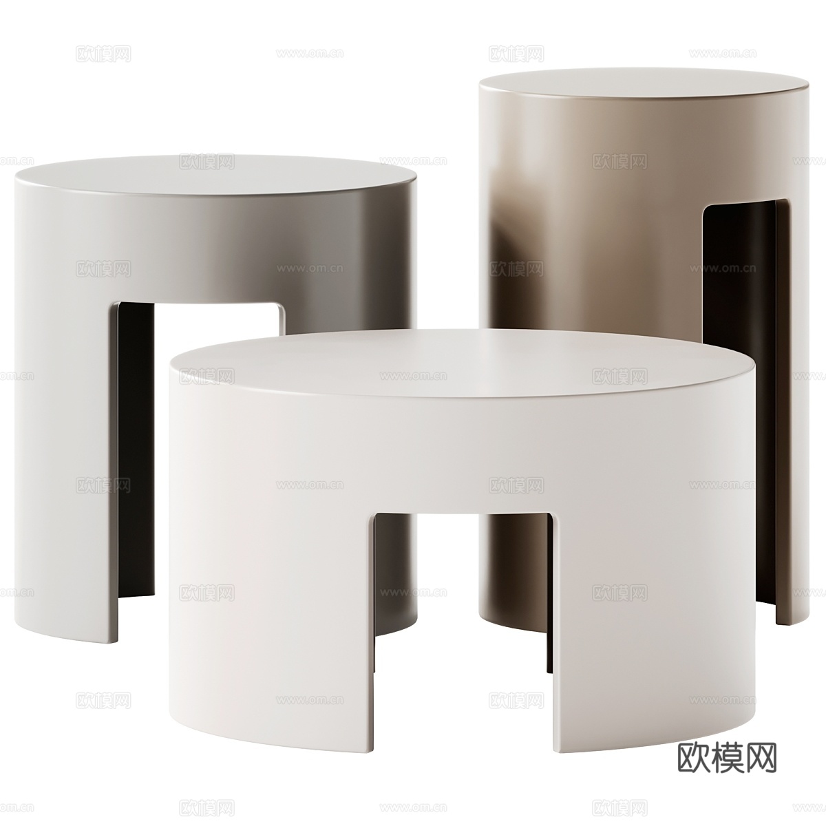 梅里迪亚尼GONG咖啡桌3d模型