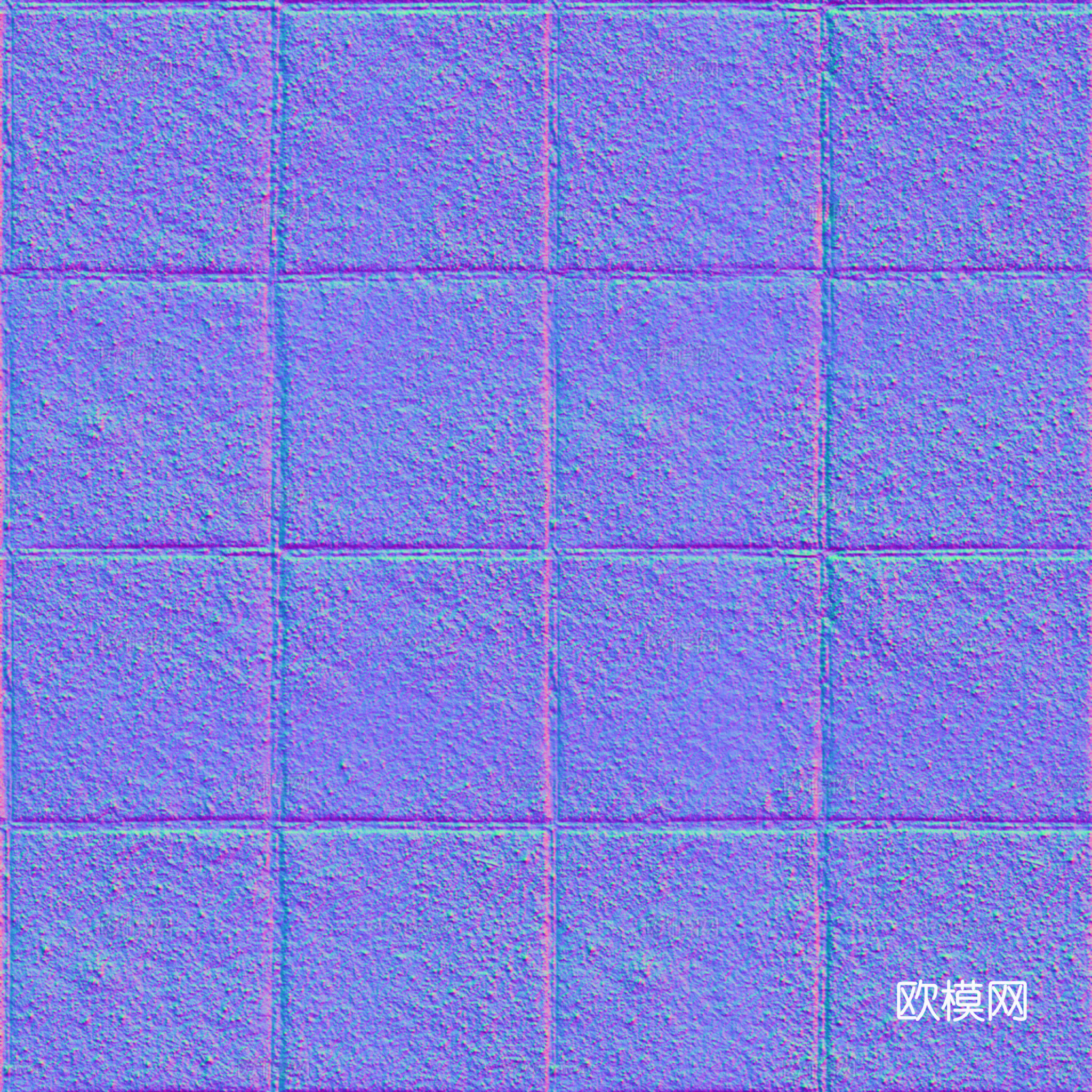 无缝砖地水泥砖铺路砖户外砖 PBR材质贴图 2k
