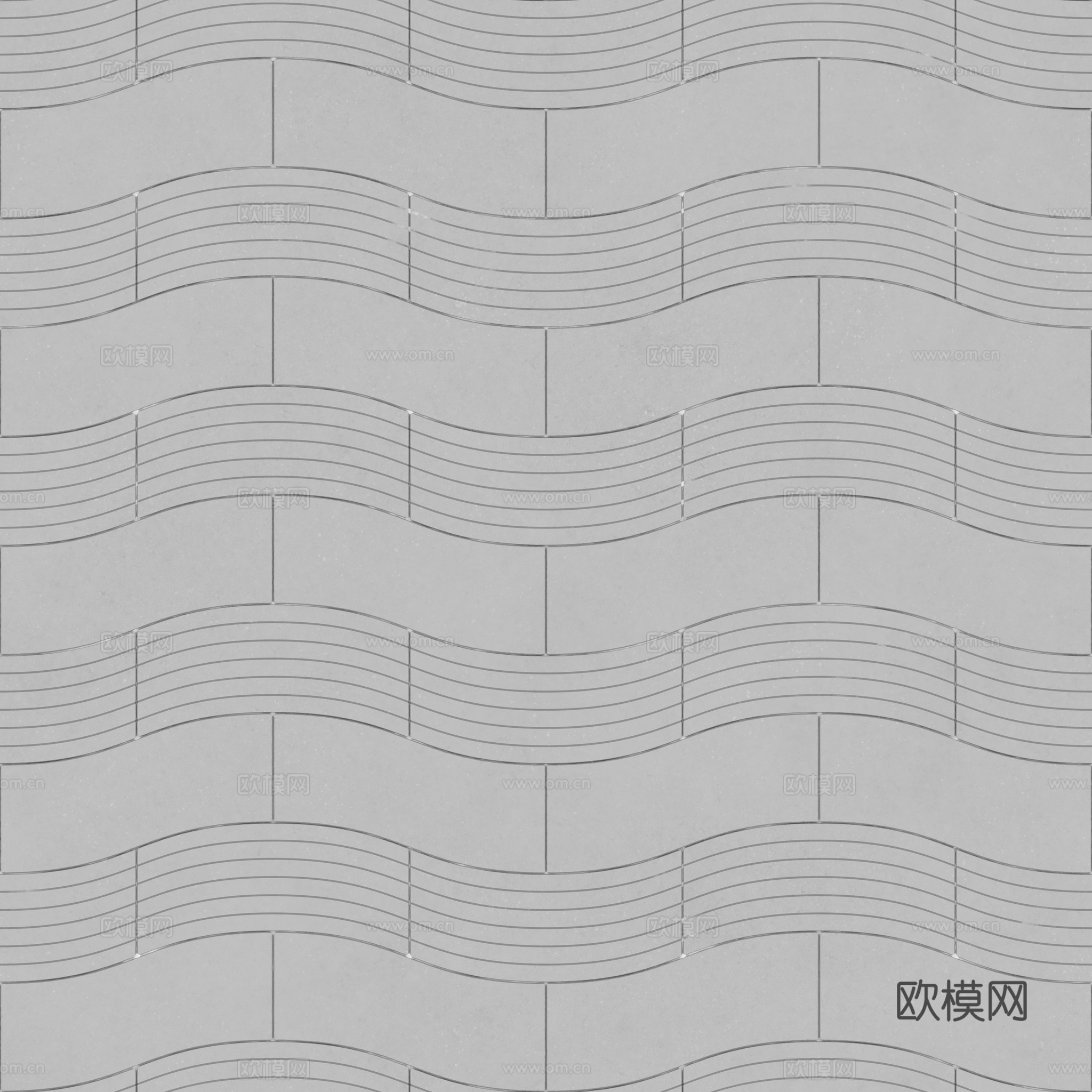 无缝地砖石板砖广场砖铺路砖户外砖 PBR材质贴图 2k