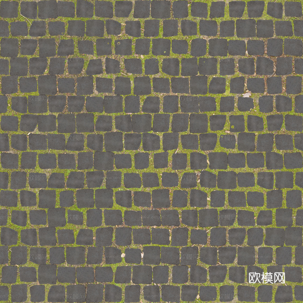 无缝石地石砖铺路石户外地面 PBR材质贴图 1k