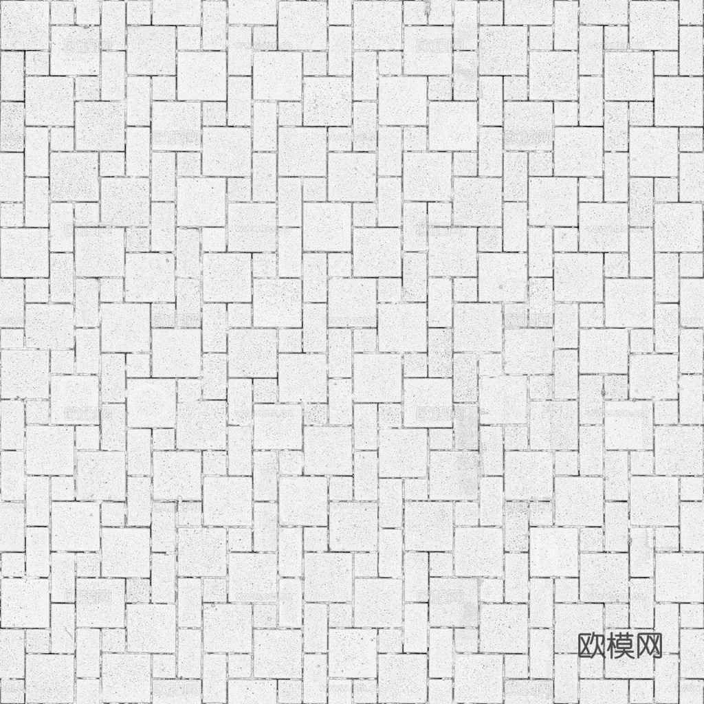 无缝地砖石板砖广场砖水泥砖铺路砖户外砖 PBR材质贴图 1k