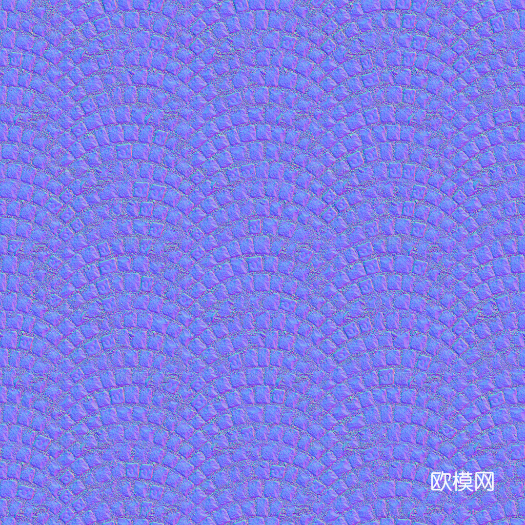 无缝石地石砖铺路石户外地面 PBR材质贴图 1k