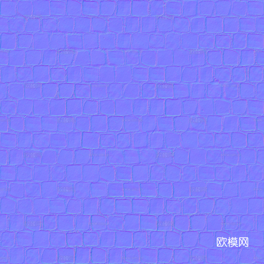 无缝石地石砖铺路石户外地面 PBR材质贴图 1k