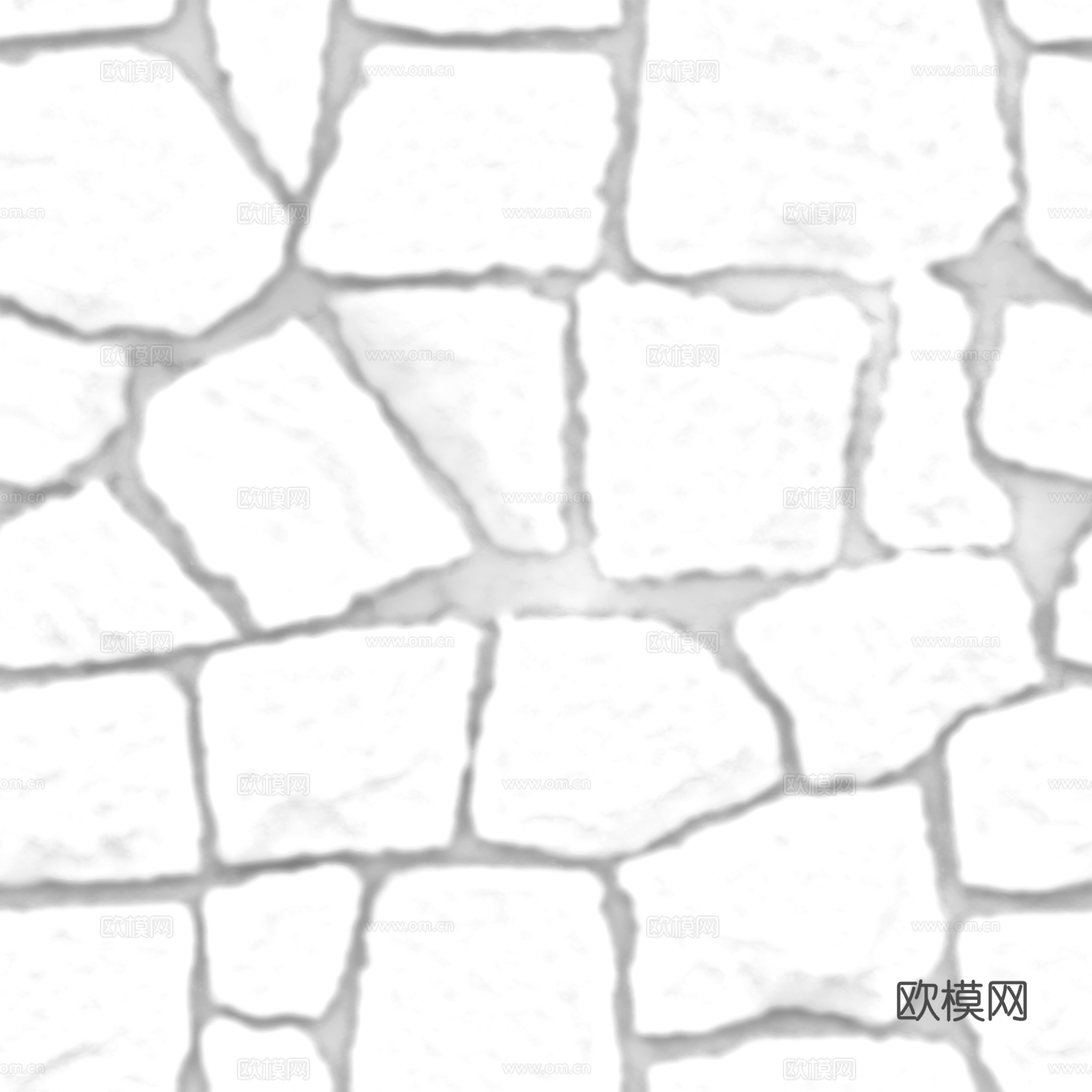 无缝石墙石地石砖铺路石户外墙地 PBR材质贴图 2k