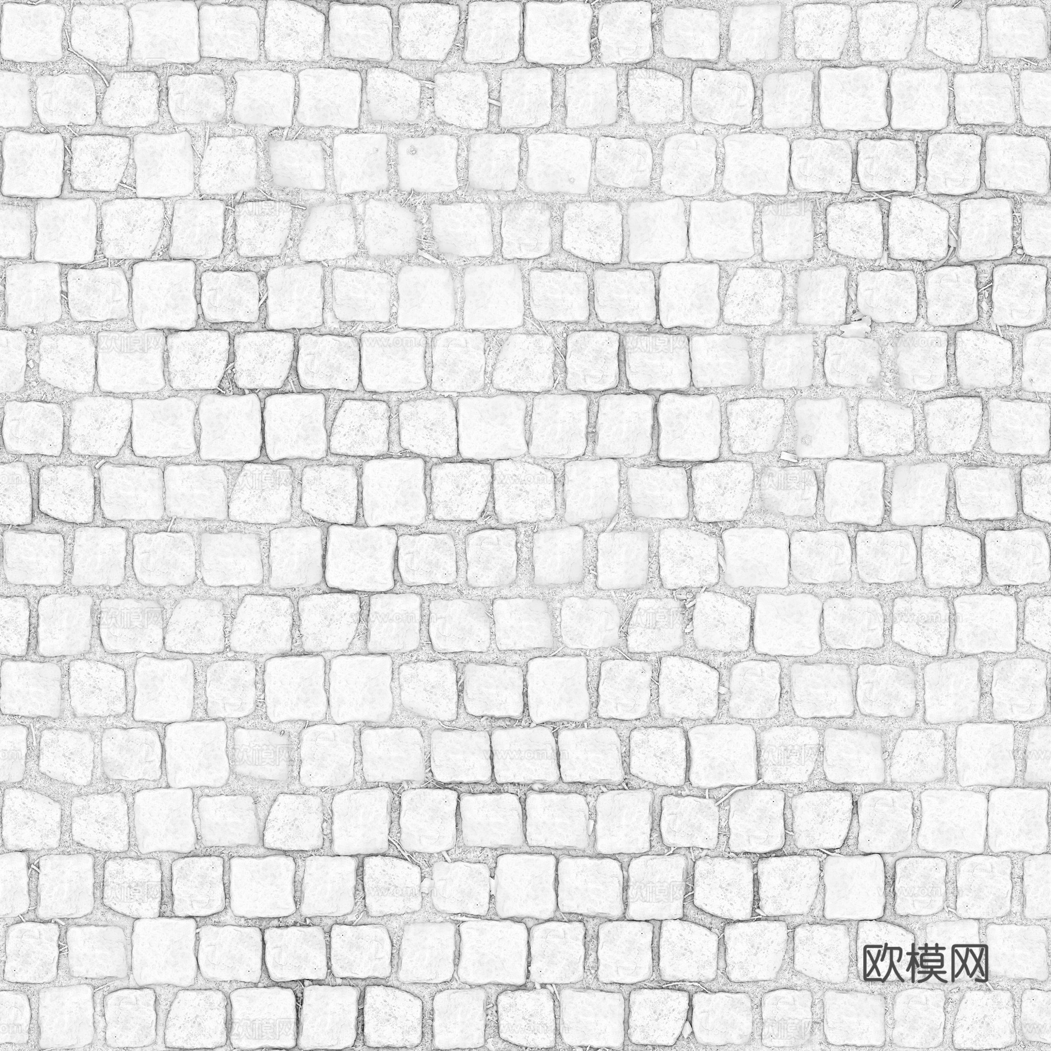 无缝石地石砖铺路石户外地面 PBR材质贴图 2k