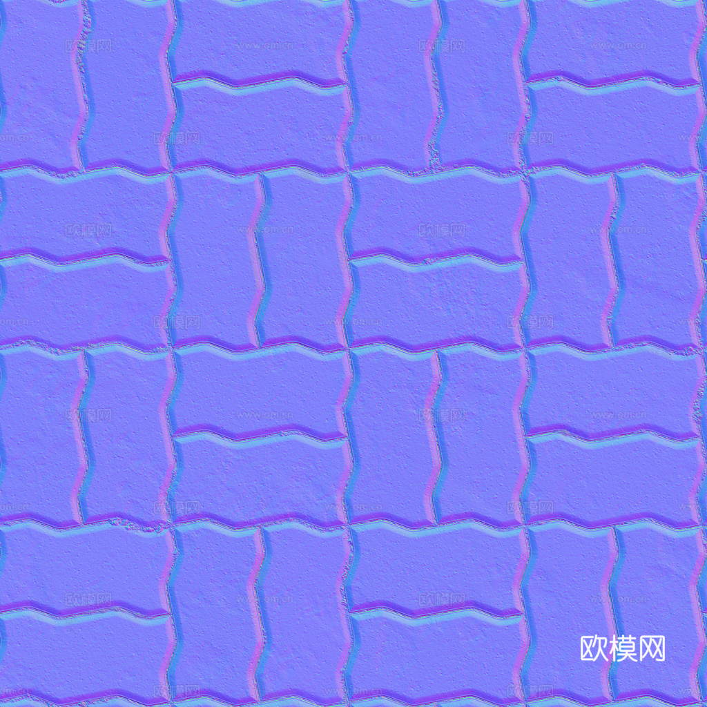 无缝地砖水泥砖铺路砖户外砖 PBR材质贴图 1k