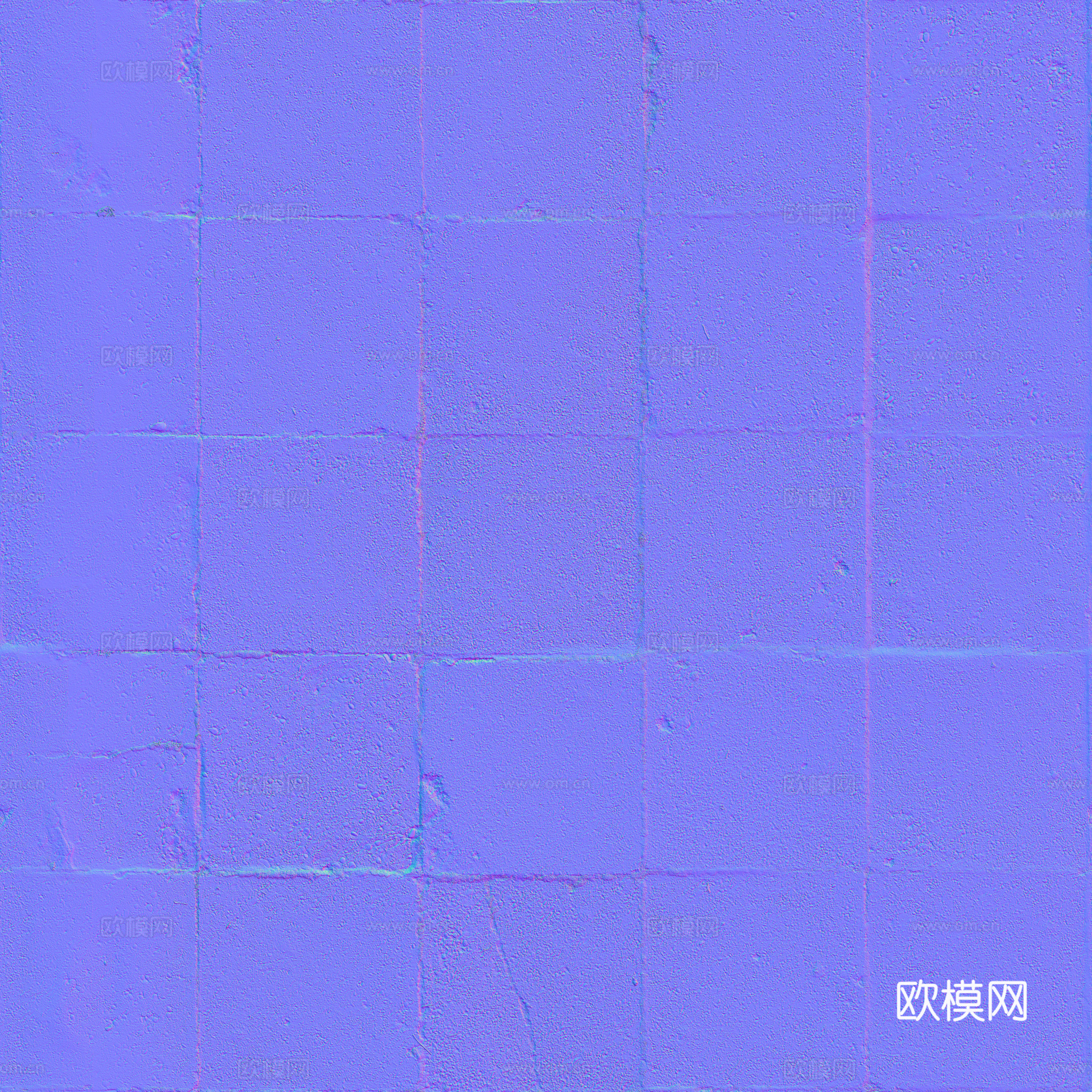 无缝地砖石板铺路砖户外砖 PBR材质贴图 2k