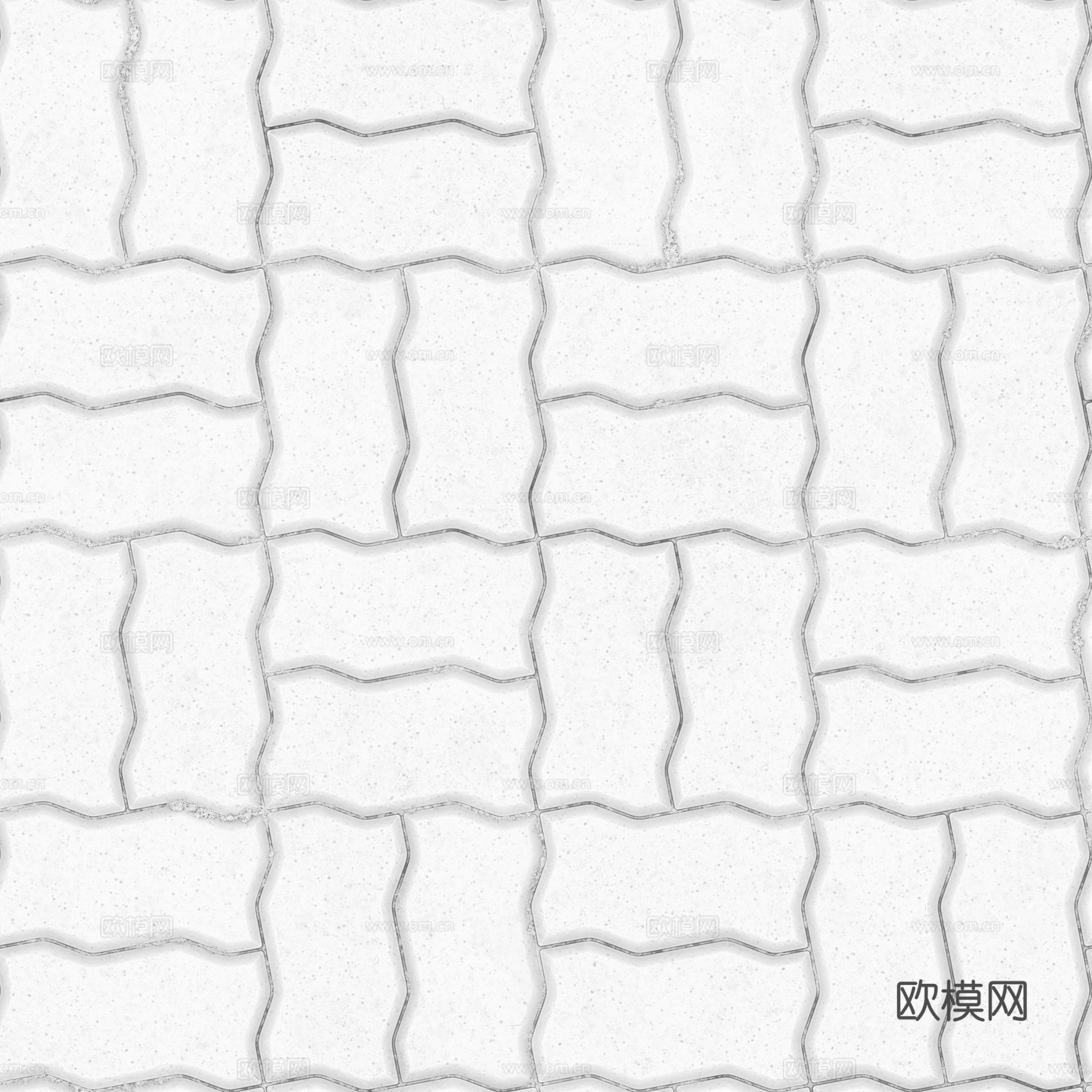 无缝地砖水泥砖铺路砖户外砖 PBR材质贴图 2k