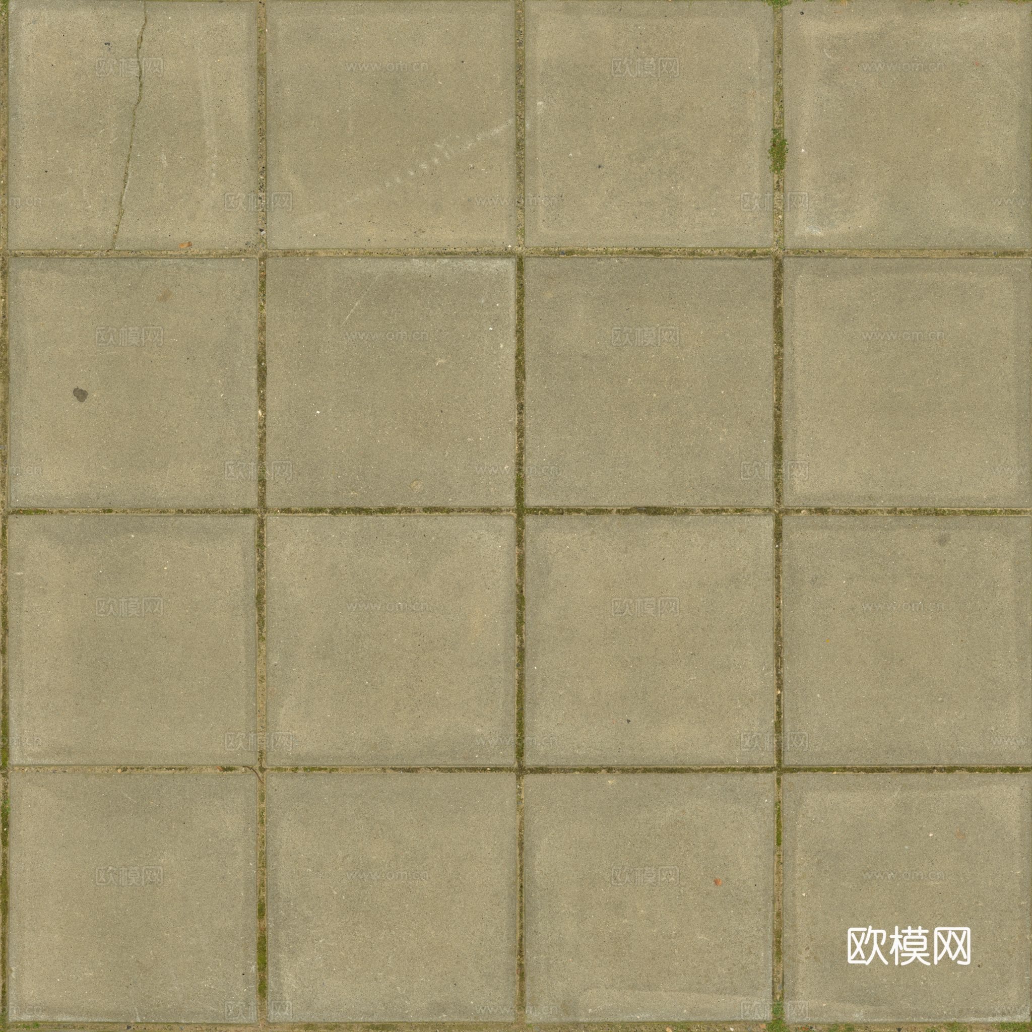 无缝地砖石板砖铺路砖户外砖 PBR材质贴图 2k