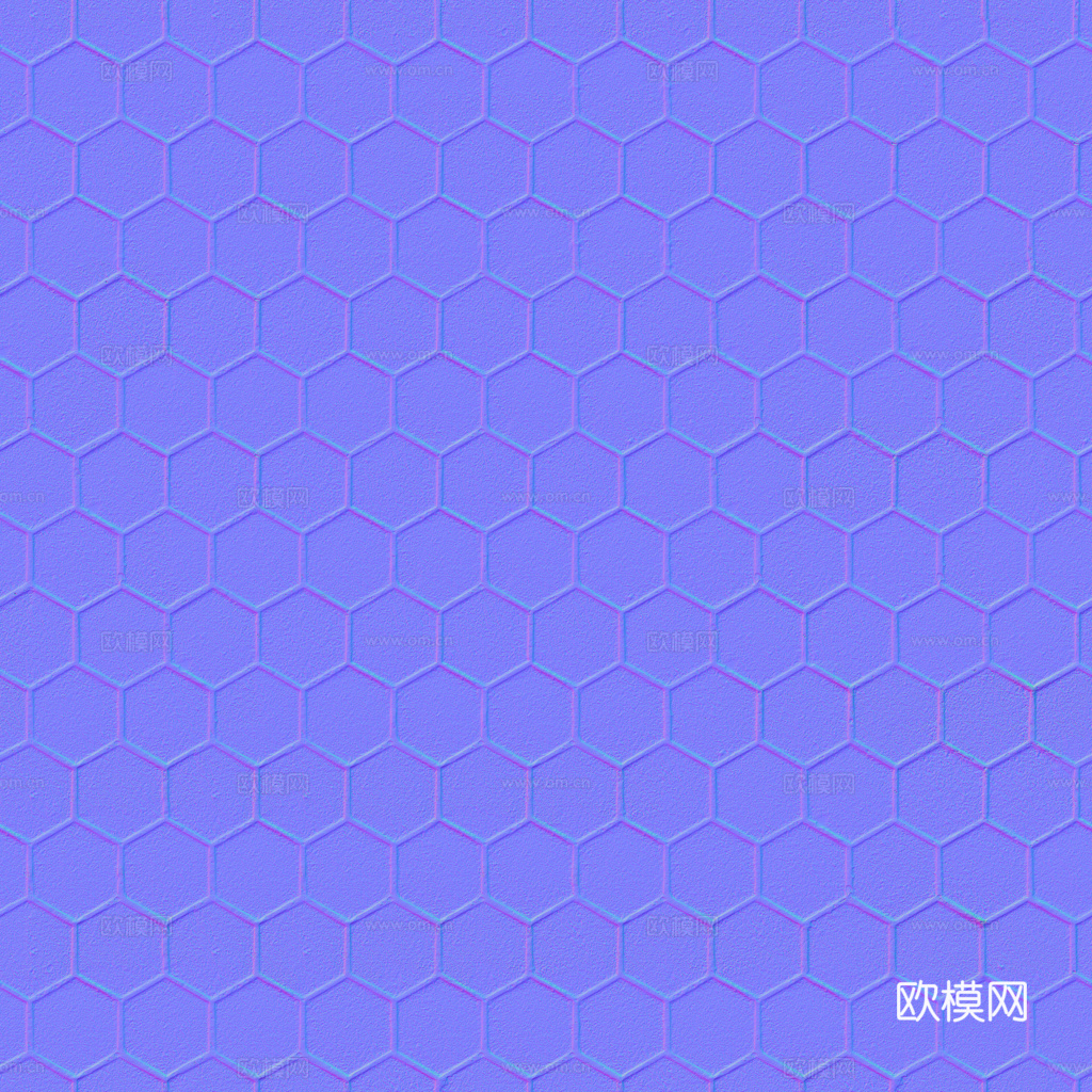 无缝地砖六角砖水泥砖铺路砖户外砖 PBR材质贴图 1k