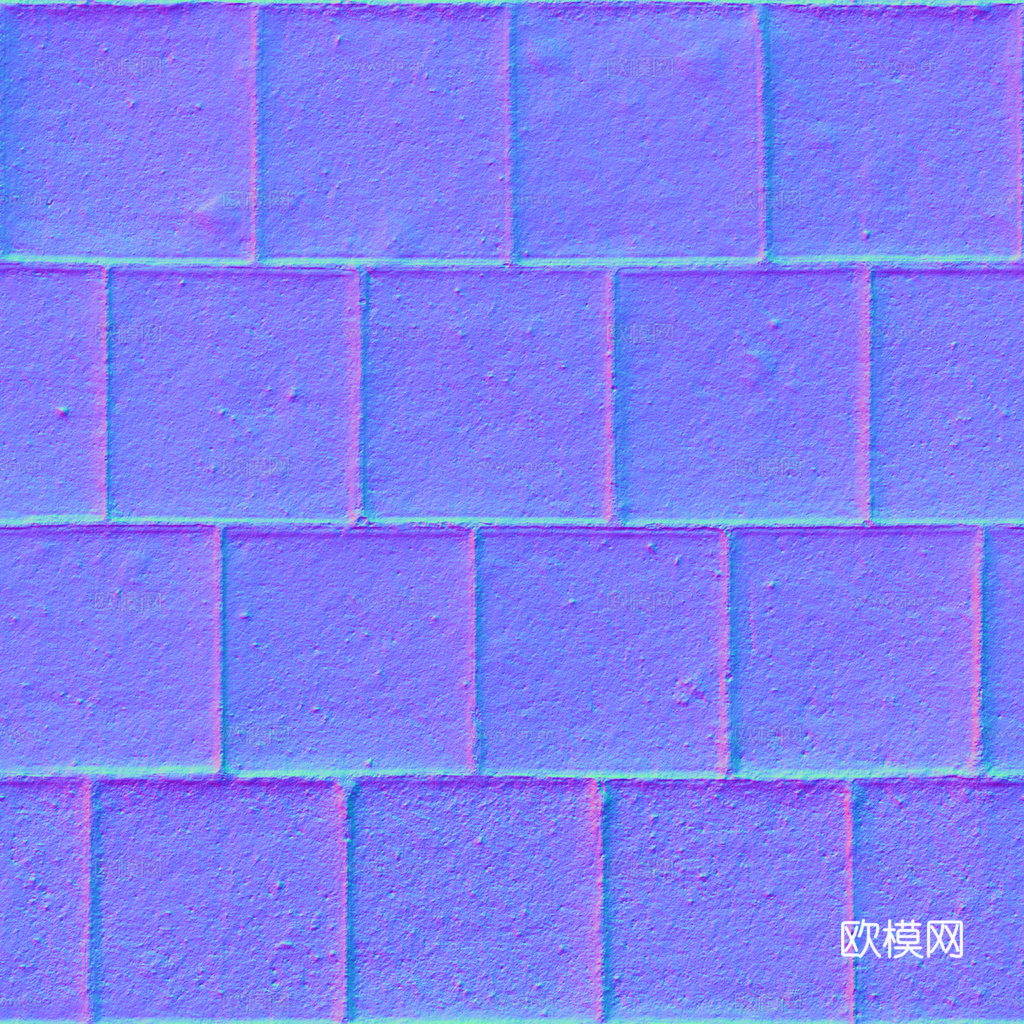 无缝地砖石板砖铺路砖户外砖 PBR材质贴图 1k