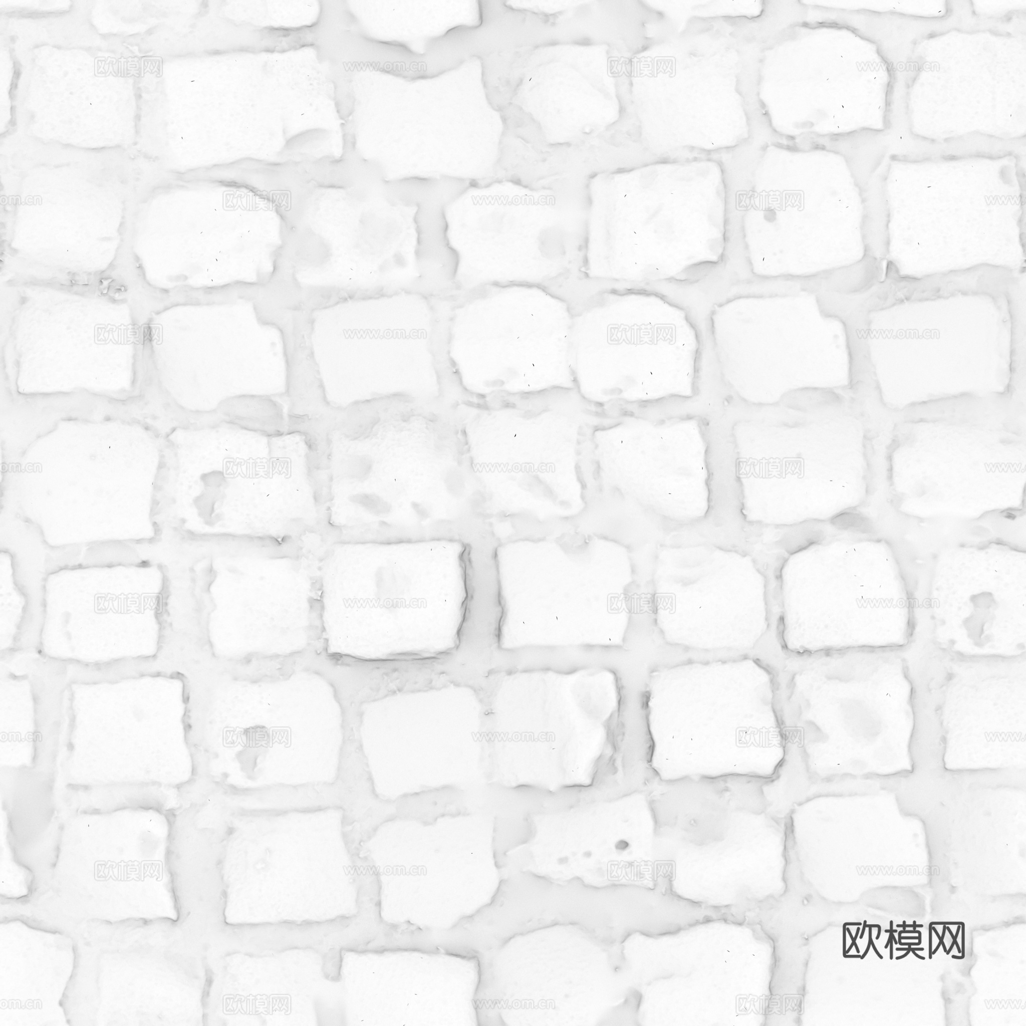 无缝石地石砖铺路石户外地 PBR材质贴图 2k