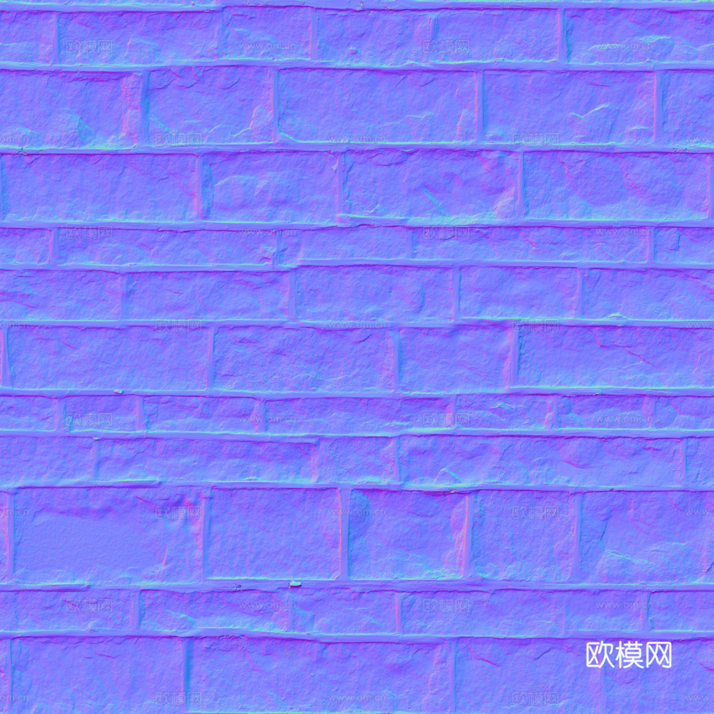 无缝砖墙石墙石砖户外砖 PBR材质贴图 1k