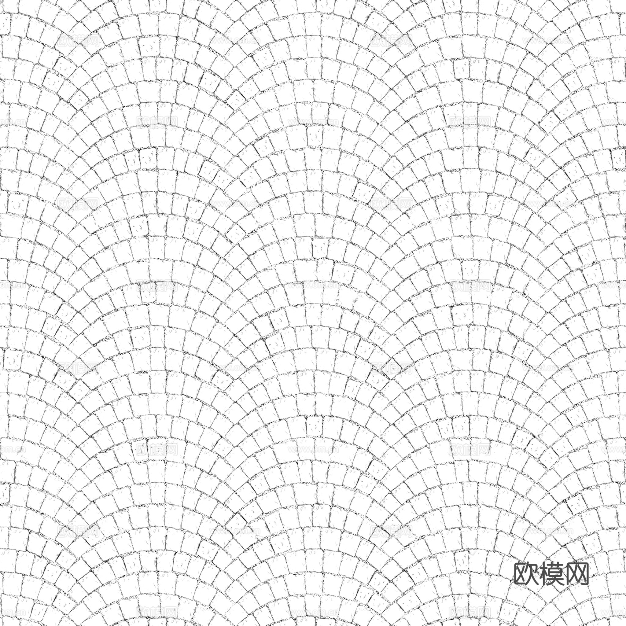无缝石地石砖铺路石户外地面 PBR材质贴图 2k