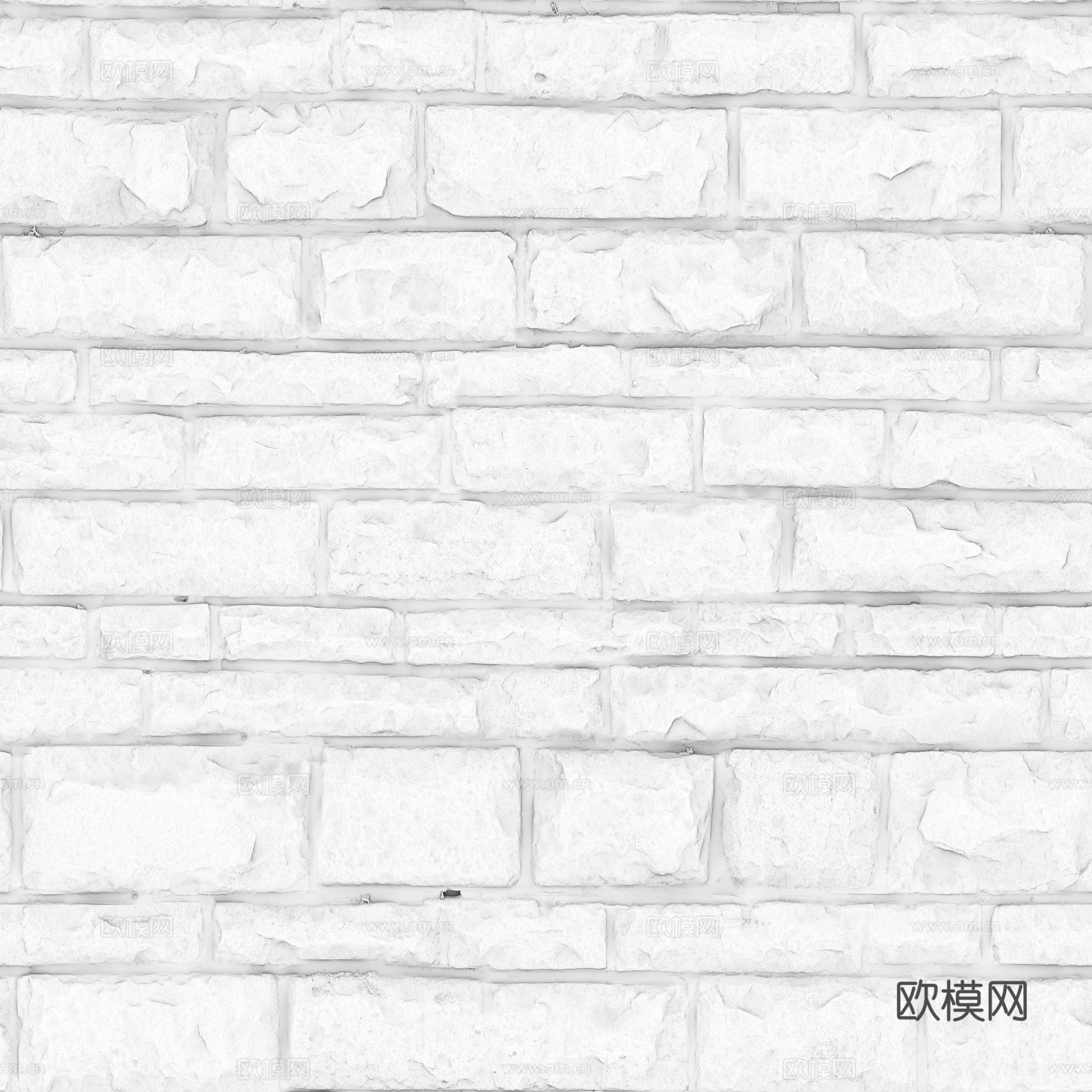 无缝砖墙石墙石砖户外砖 PBR材质贴图 2k