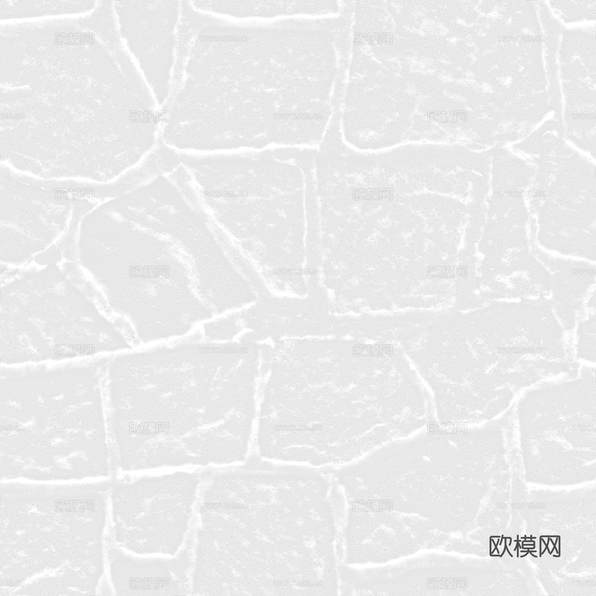 无缝石墙石地石砖铺路石户外墙地 PBR材质贴图 2k