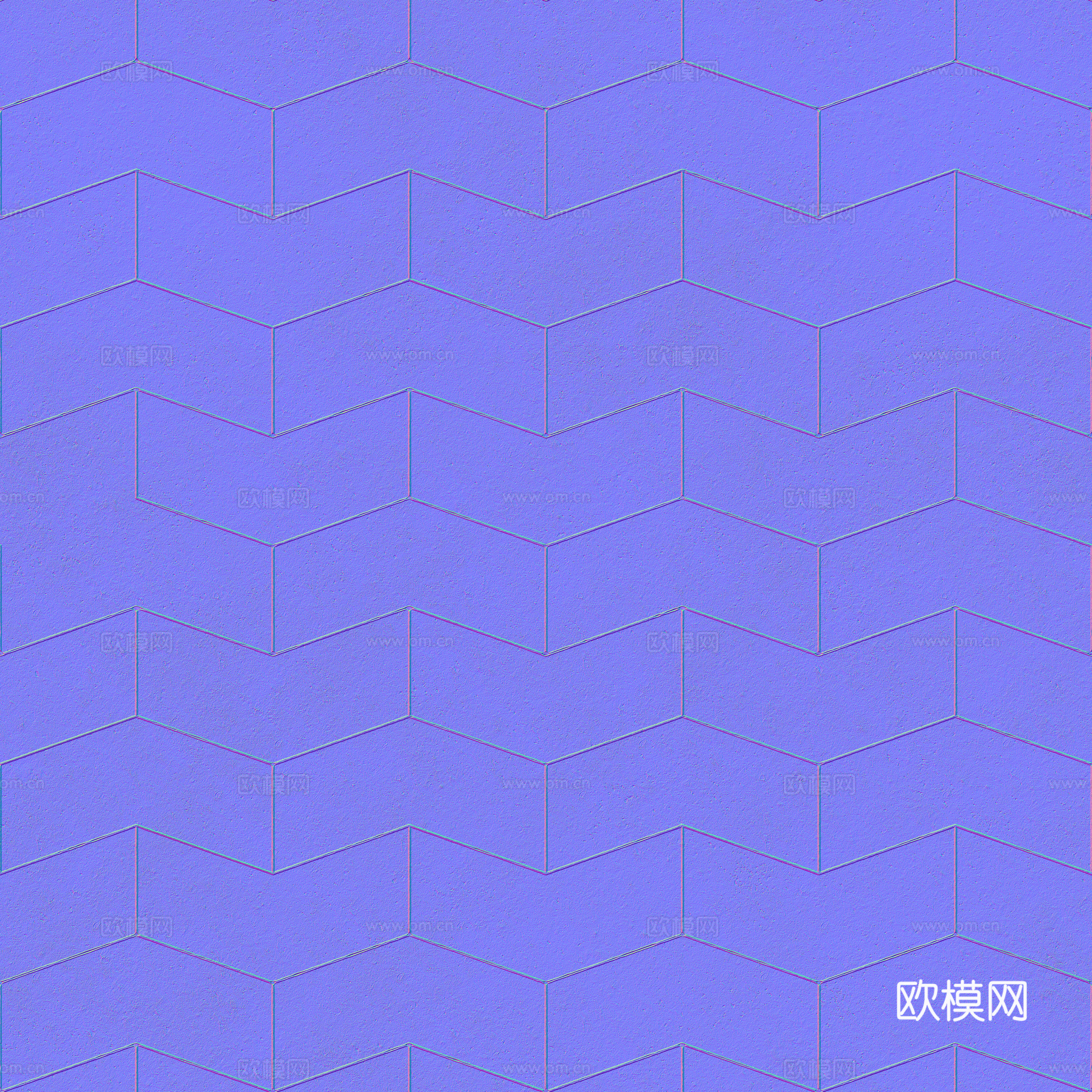 无缝地砖石板砖广场砖水泥砖铺路砖户外砖 PBR材质贴图 2k