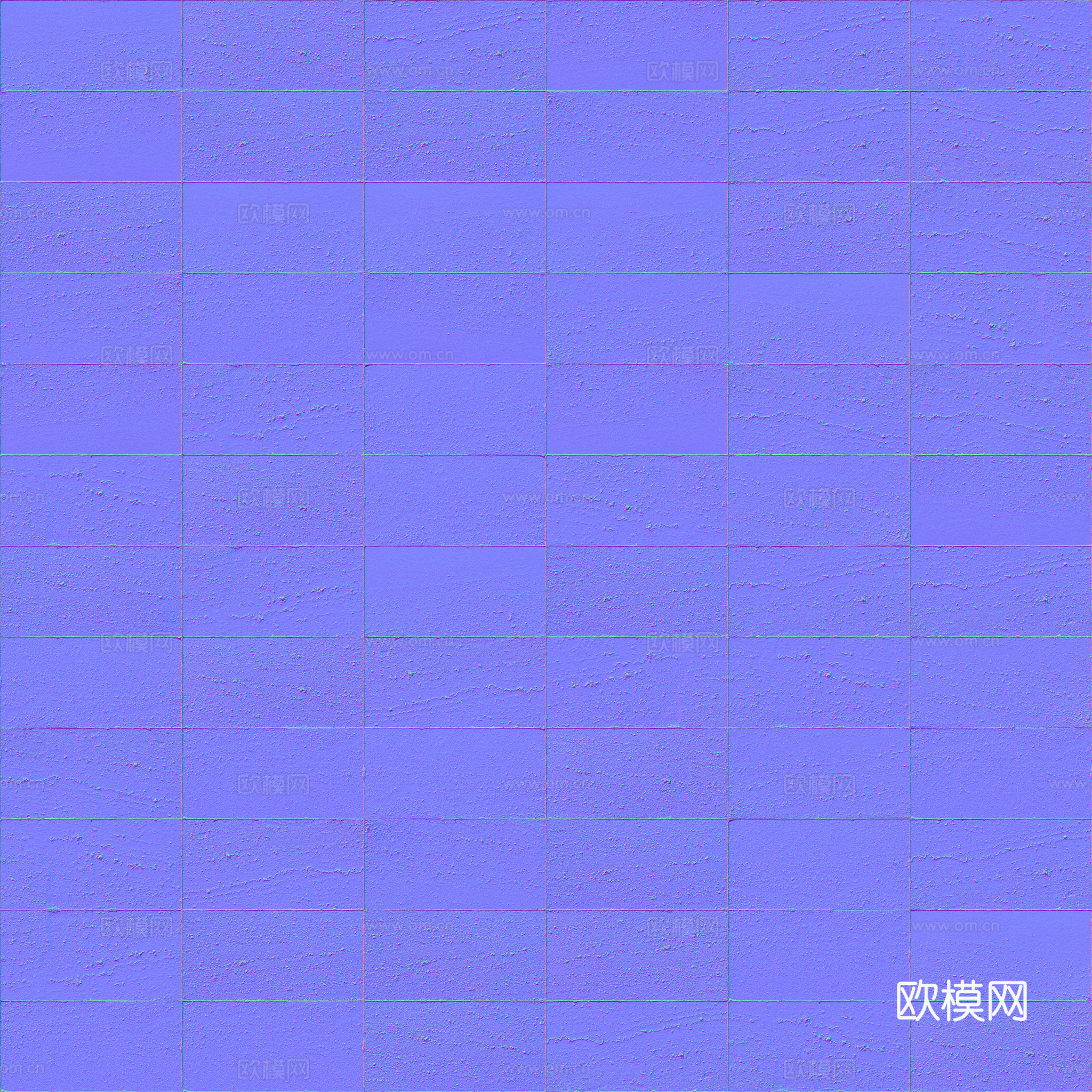 无缝地砖石板砖广场砖水泥砖铺路砖户外砖 PBR材质贴图 2k