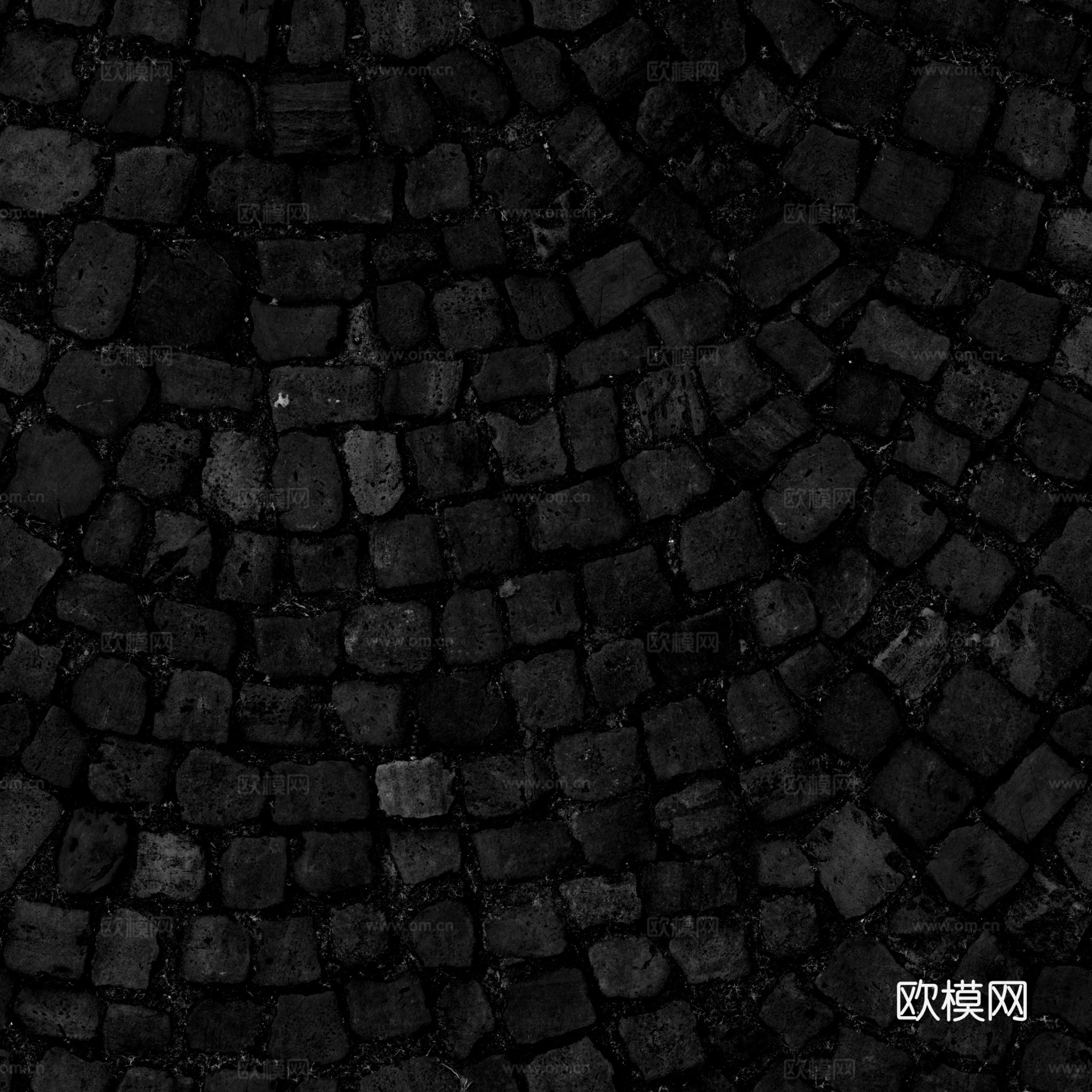 无缝石地石砖铺路石户外地 PBR材质贴图 2k