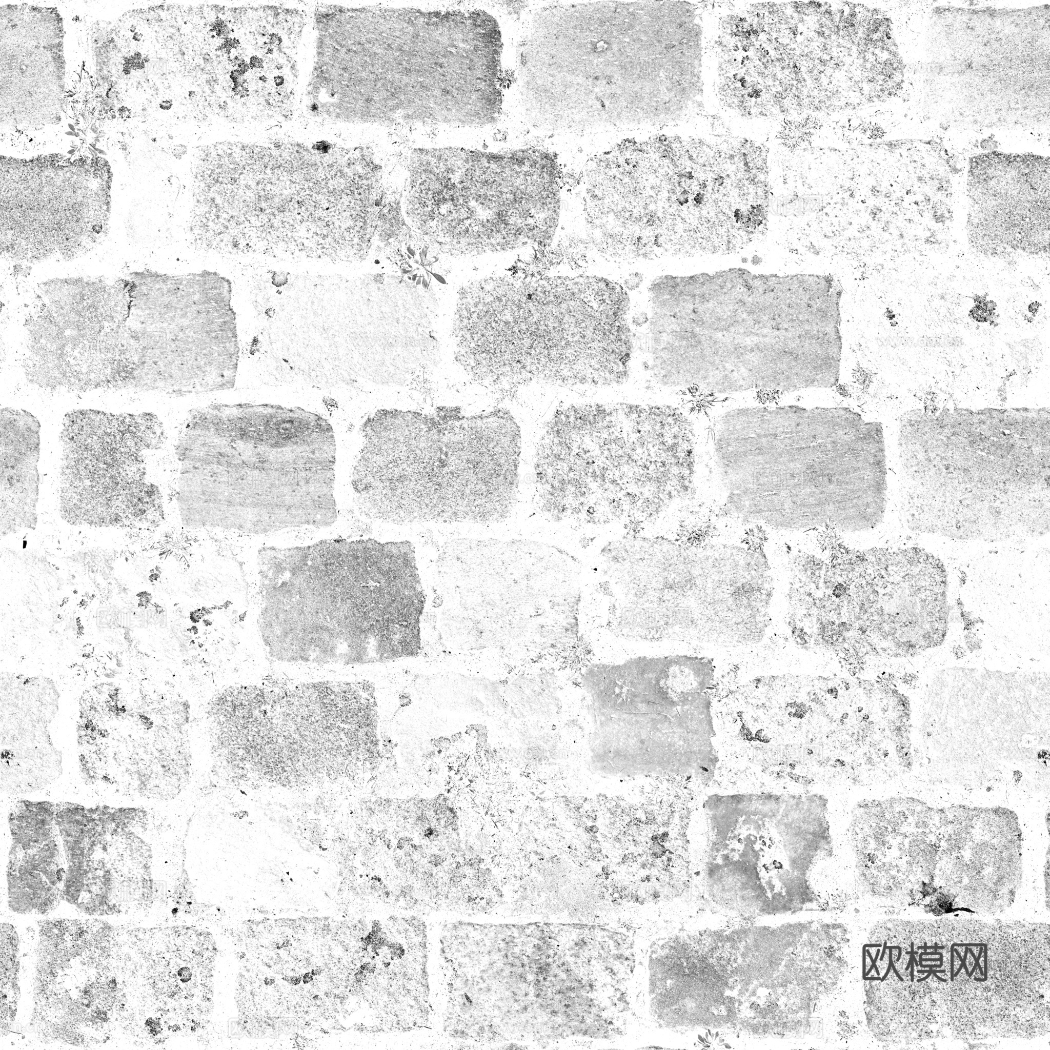 无缝石地石砖铺路石户外地 PBR材质贴图 2k
