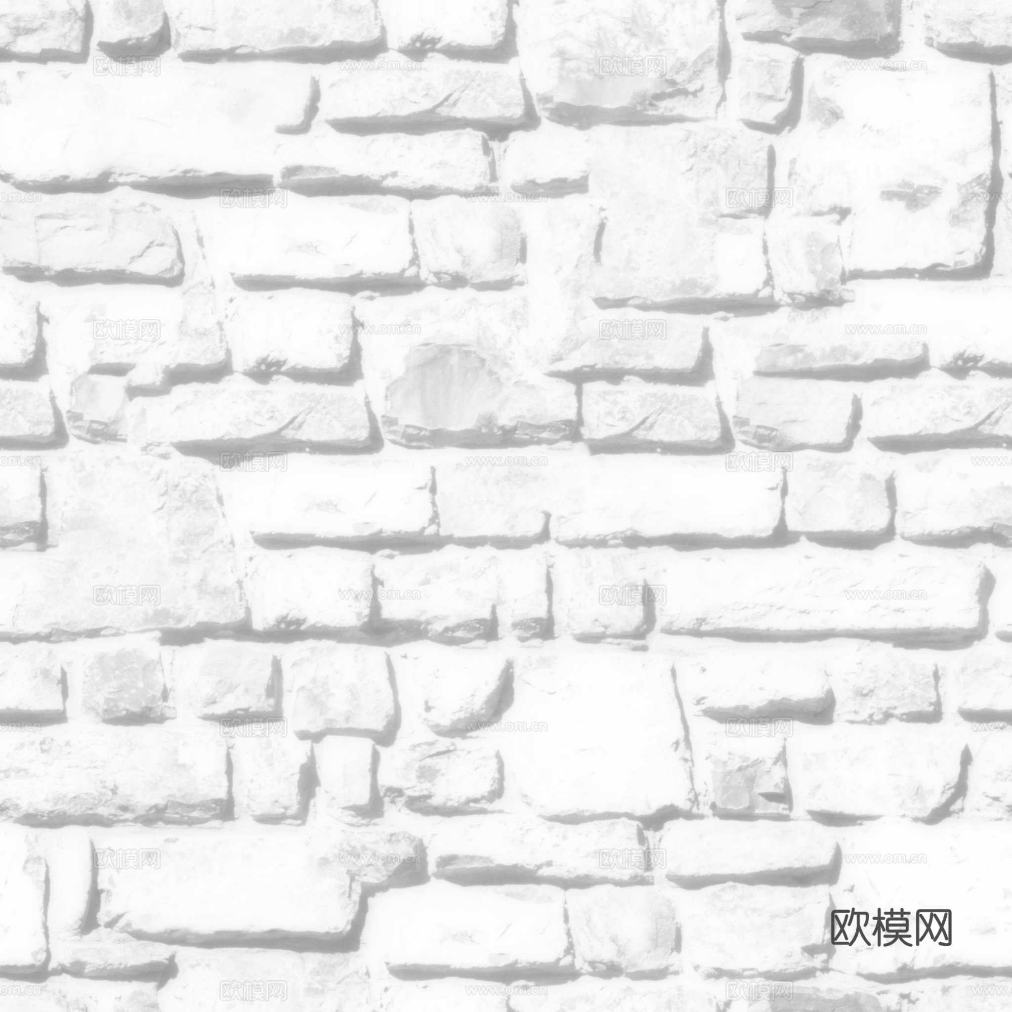 无缝石墙石地石砖铺路石户外墙地 PBR材质贴图 2k