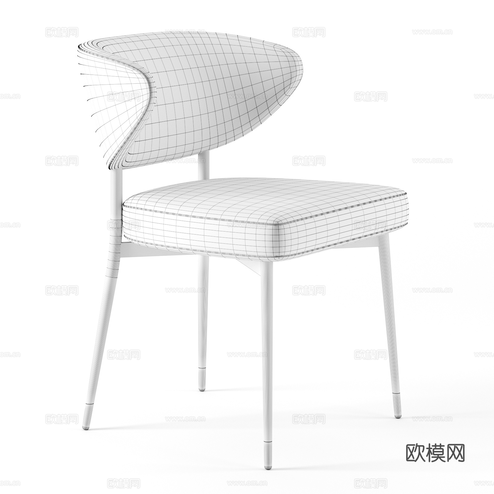 现代极简米尔斯椅子3d模型