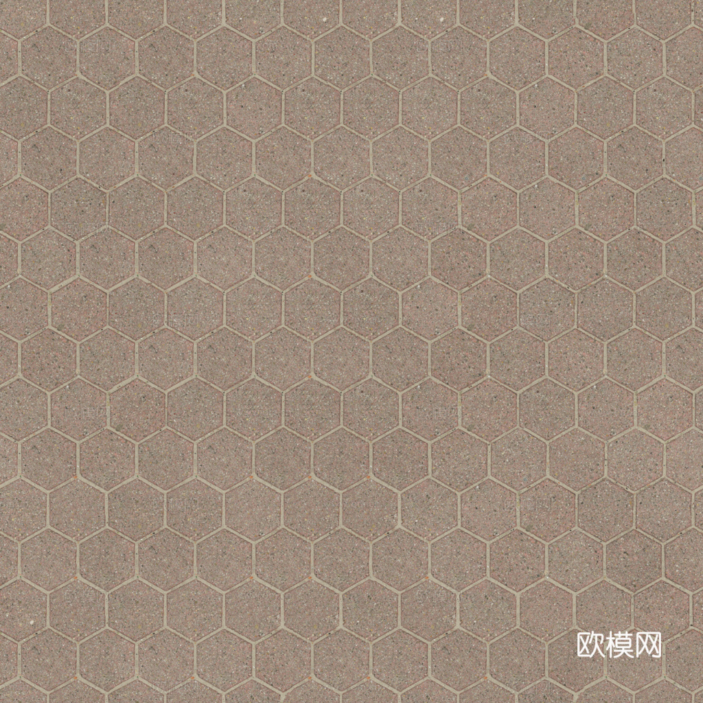 无缝地砖六角砖水泥砖铺路砖户外砖 PBR材质贴图 1k