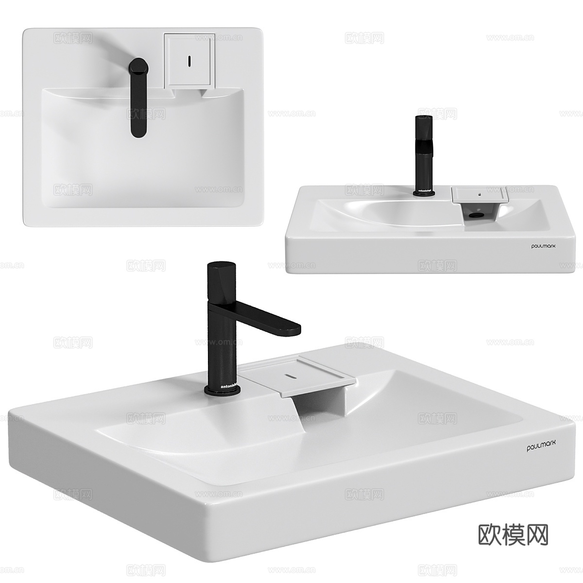 Paulmark Berg 洗衣机水槽 台盆3d模型