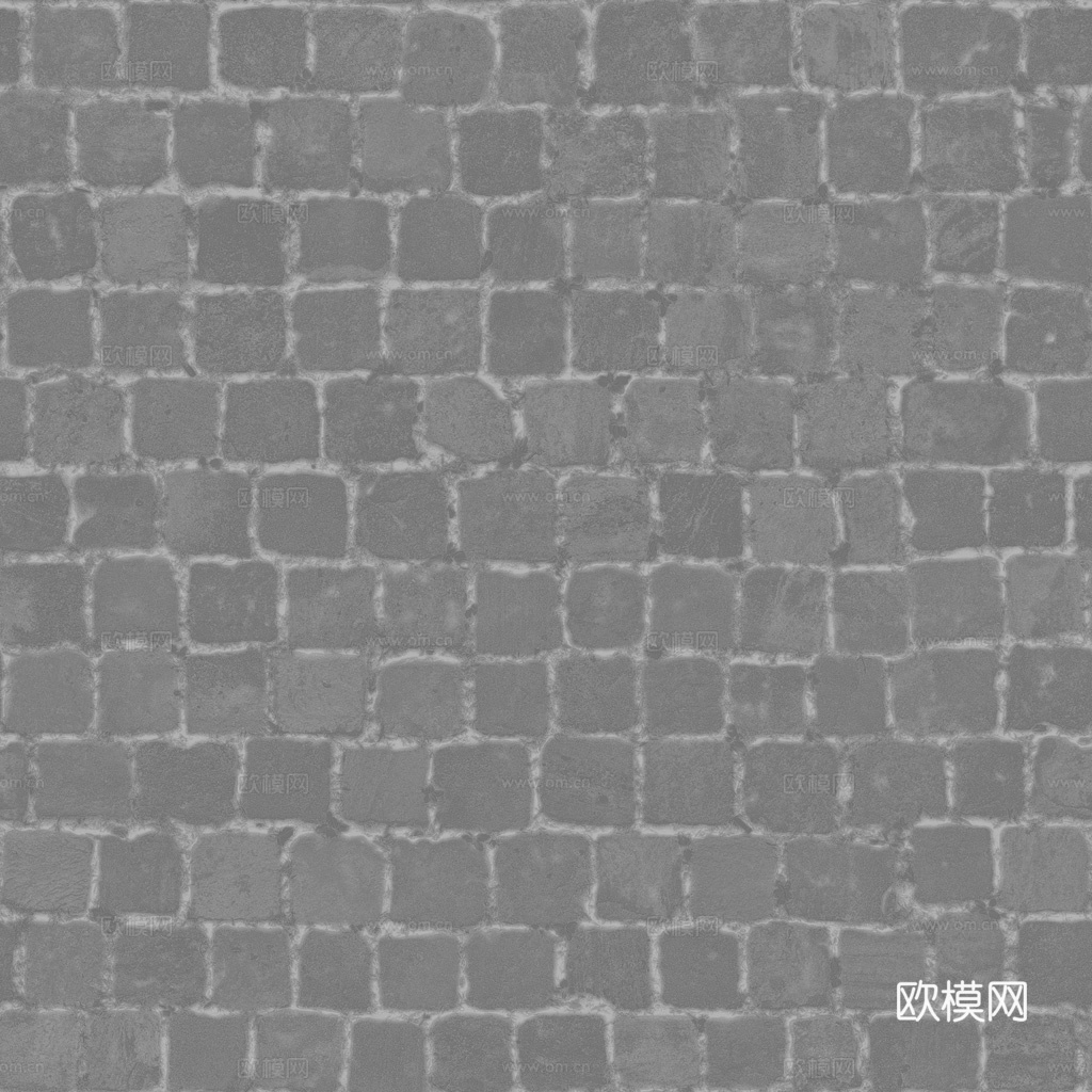 无缝石地石砖铺路石户外地面 PBR材质贴图 1k