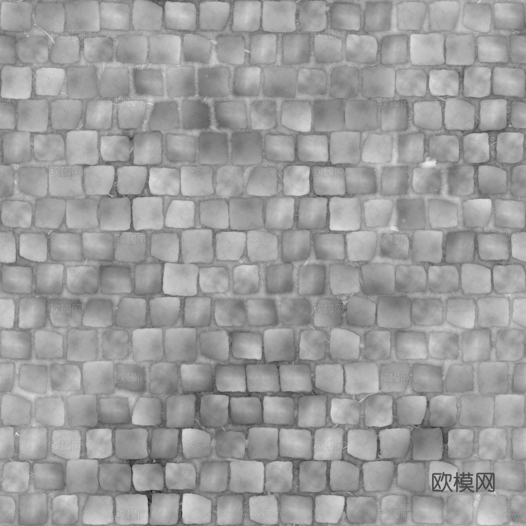 无缝石地石砖铺路石户外地面 PBR材质贴图 1k
