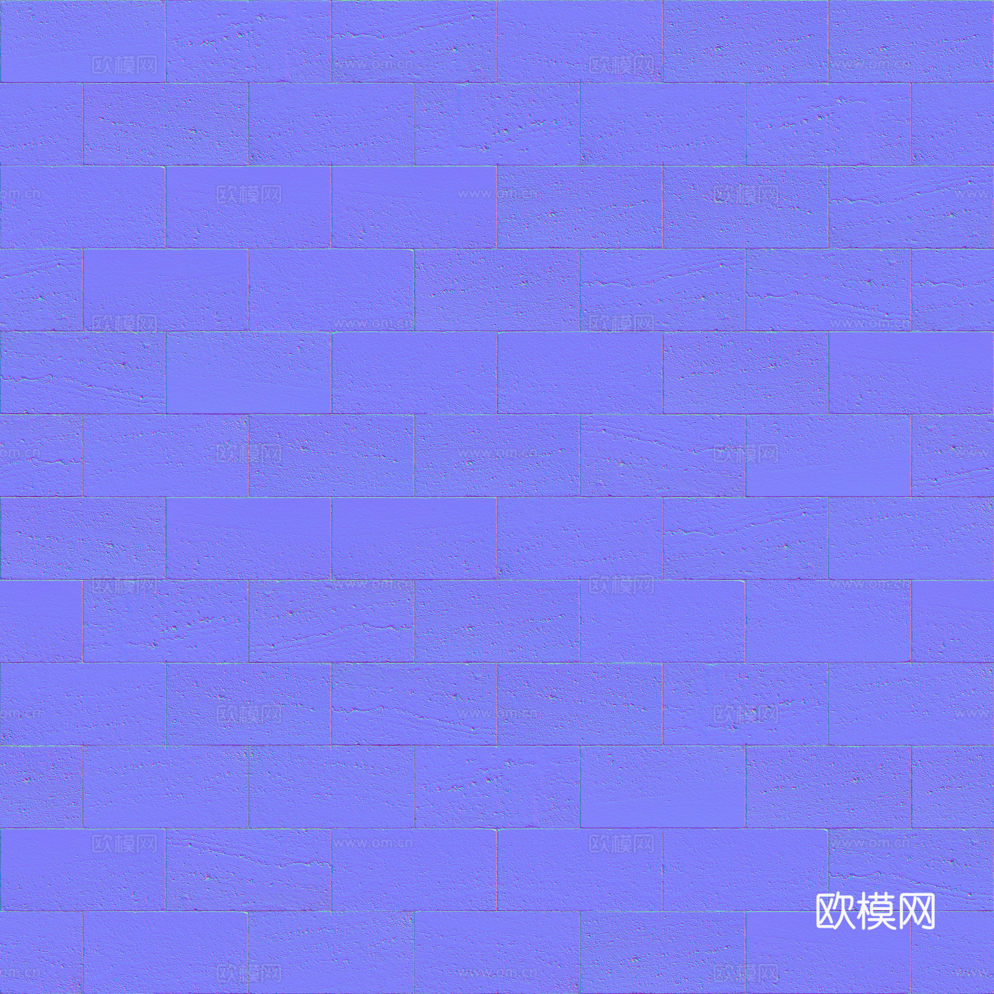 无缝地砖石板砖广场砖水泥砖铺路砖户外砖 PBR材质贴图 2k