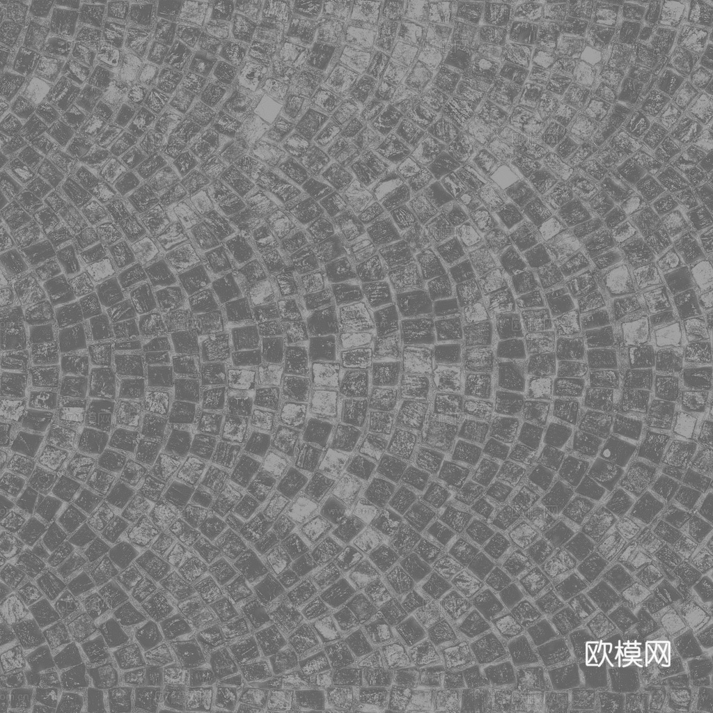 无缝石地石砖铺路石户外地面 PBR材质贴图 1k