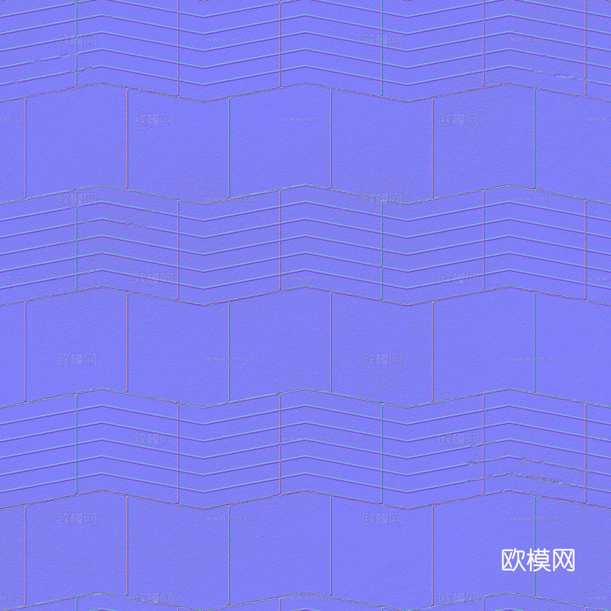 无缝地砖石板砖广场砖水泥砖铺路砖户外砖 PBR材质贴图 2k