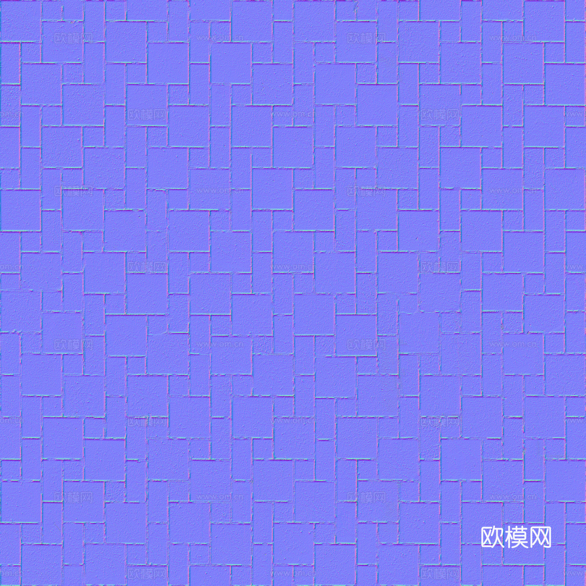 无缝地砖石板砖广场砖水泥砖铺路砖户外砖 PBR材质贴图 2k