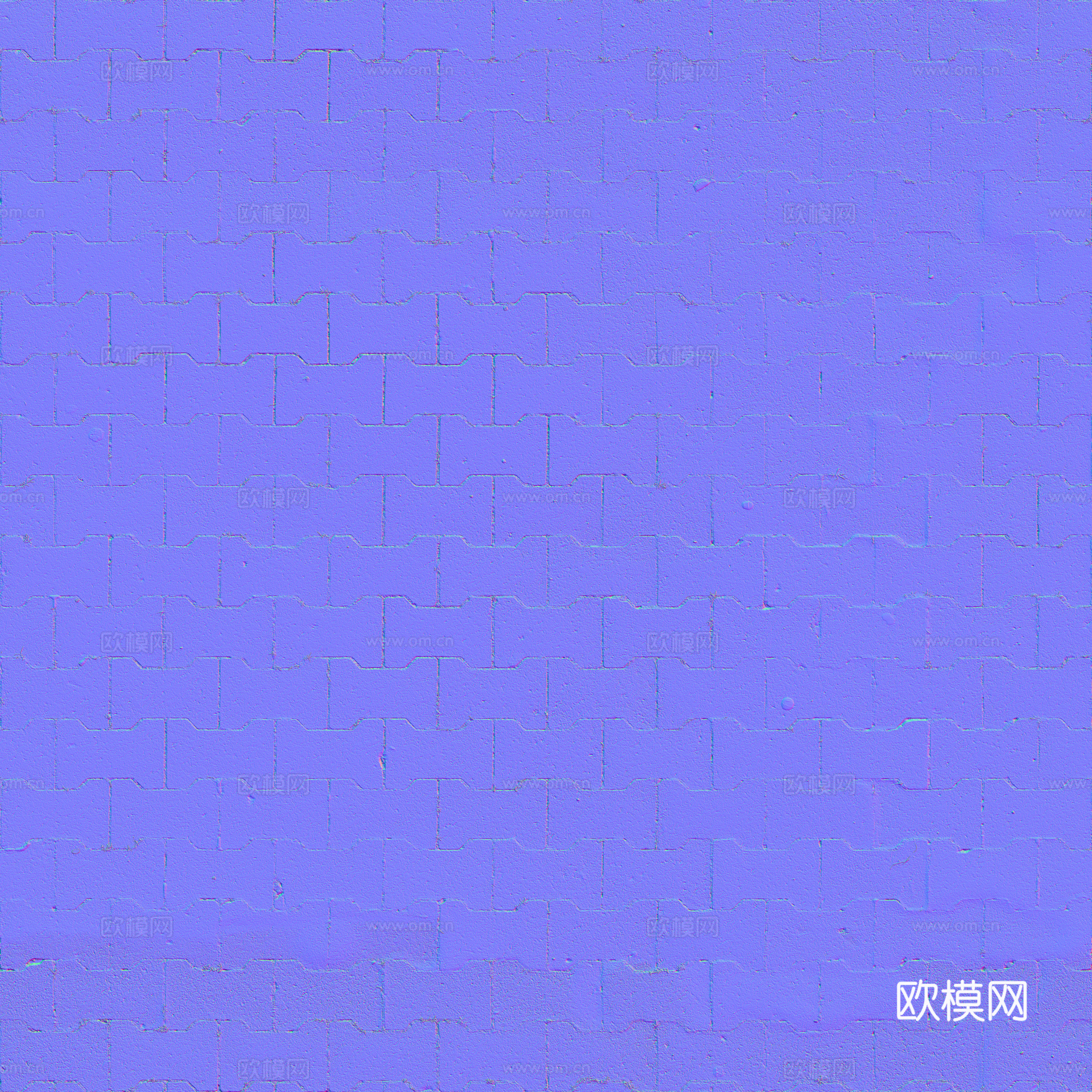 无缝红砖地砖铺路砖户外砖 PBR材质贴图 2k