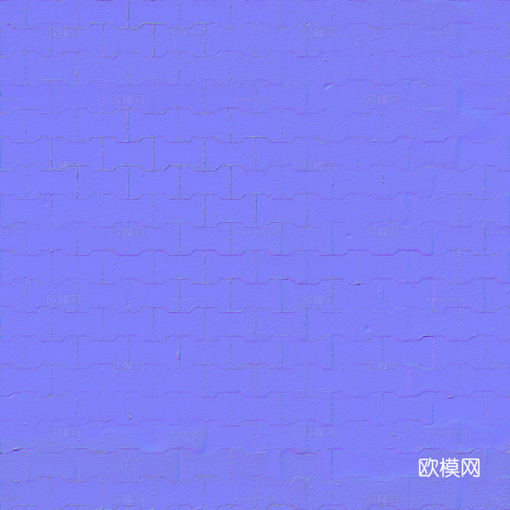 无缝红砖地砖铺路砖户外砖 PBR材质贴图 1k