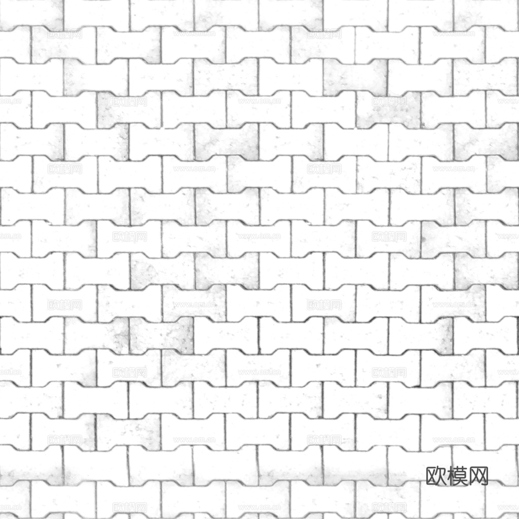无缝地砖铺路砖户外砖 PBR材质贴图 1k