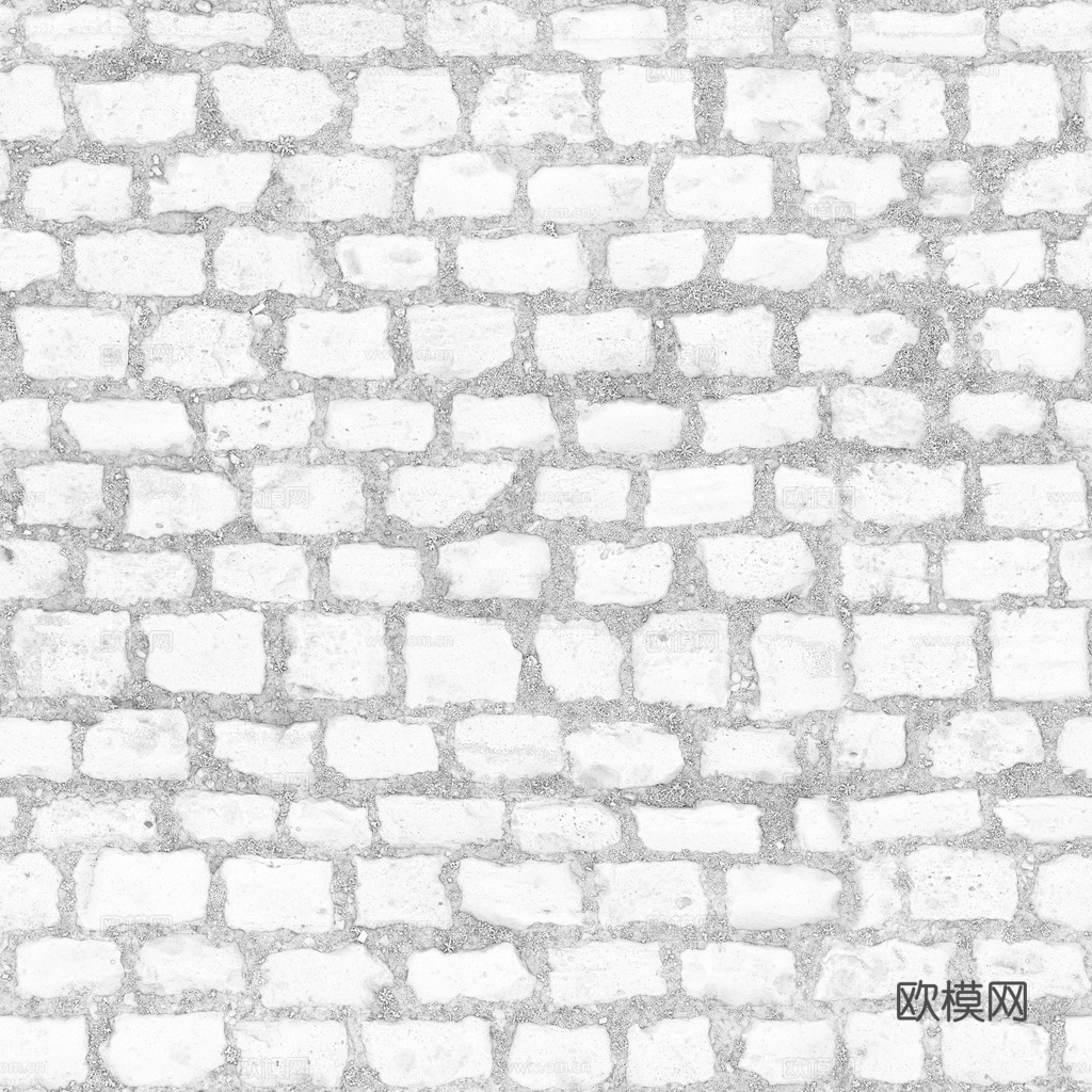 无缝石地石砖铺路石户外地面 PBR材质贴图 1k
