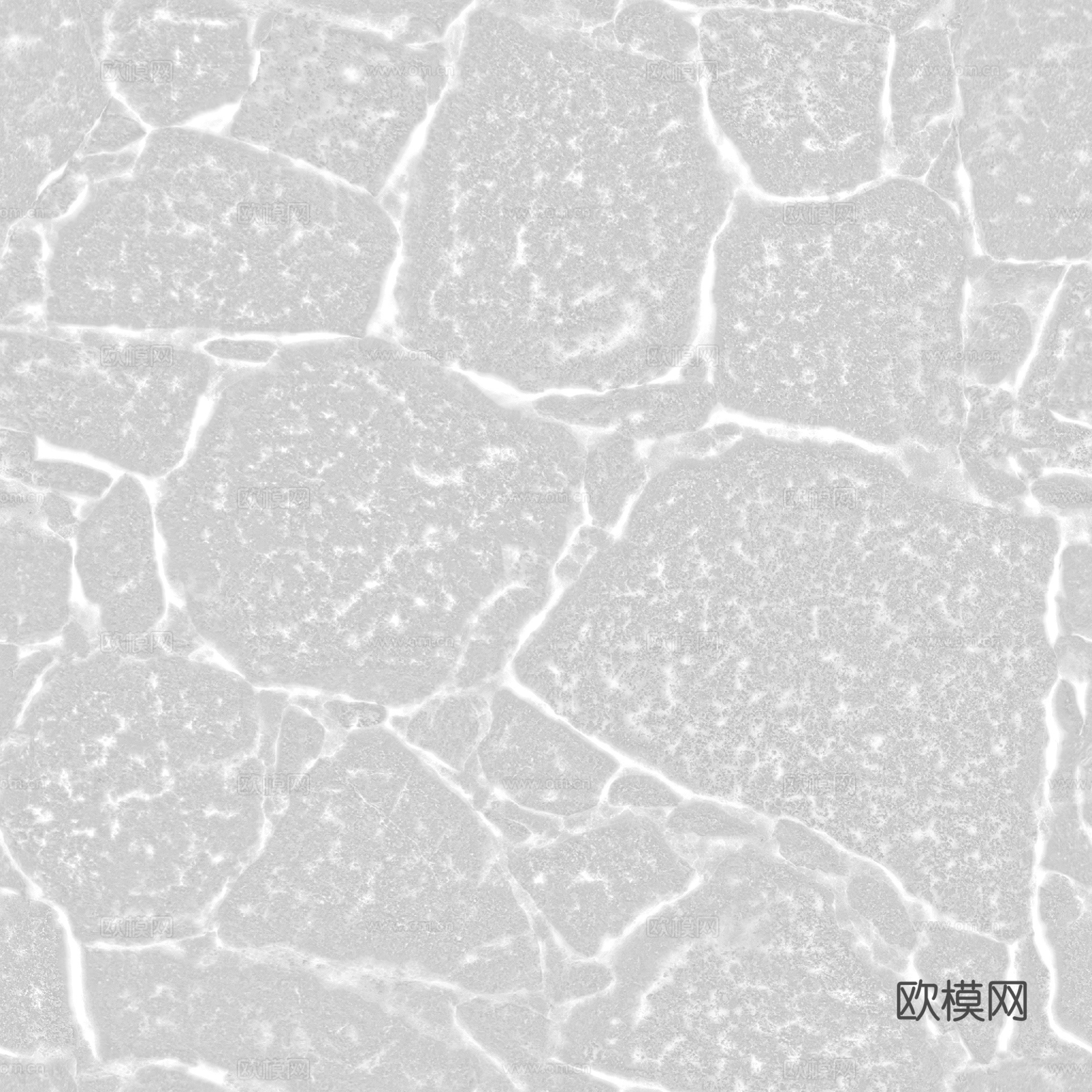 无缝石墙石地石砖铺路石户外墙地 PBR材质贴图 2k