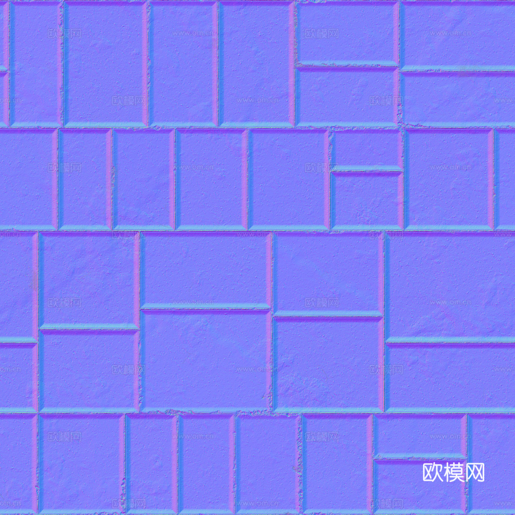 无缝地砖砖地水泥砖铺路砖户外砖 PBR材质贴图 1k