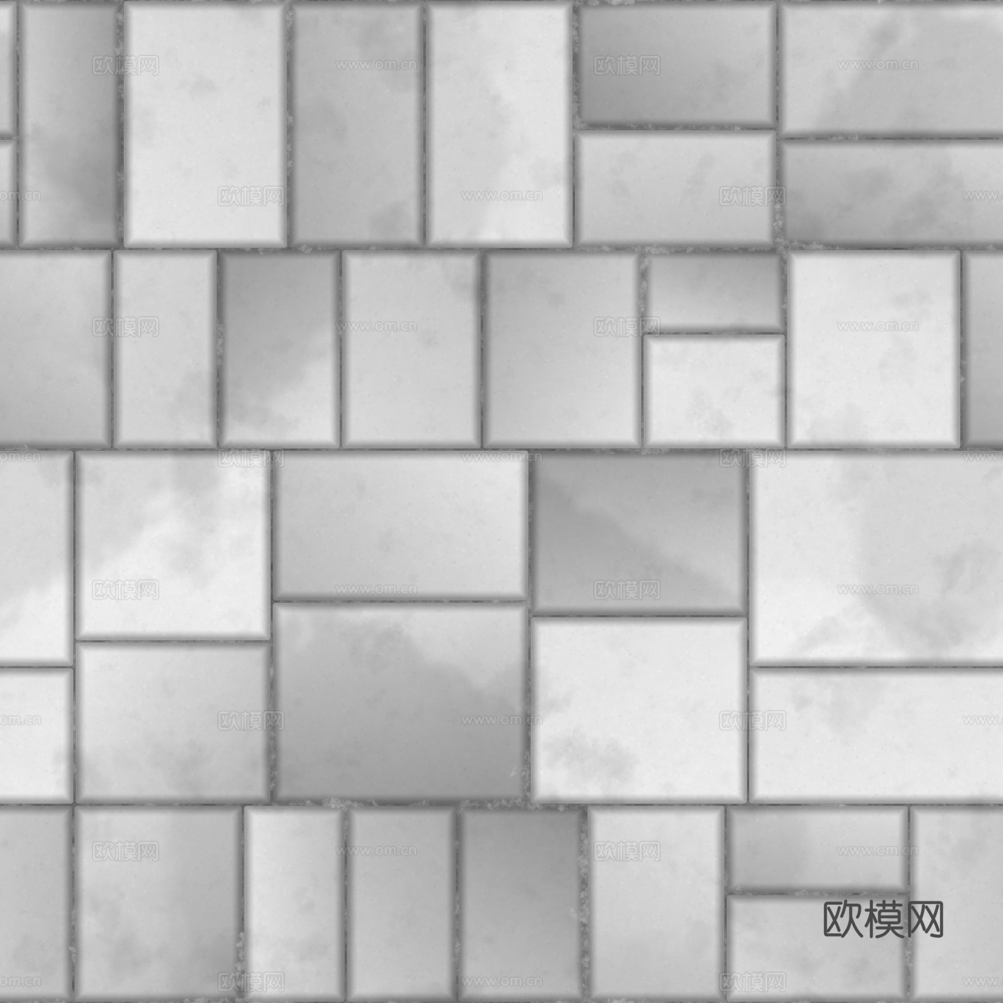 无缝地砖砖地水泥砖铺路砖户外砖 PBR材质贴图 2k