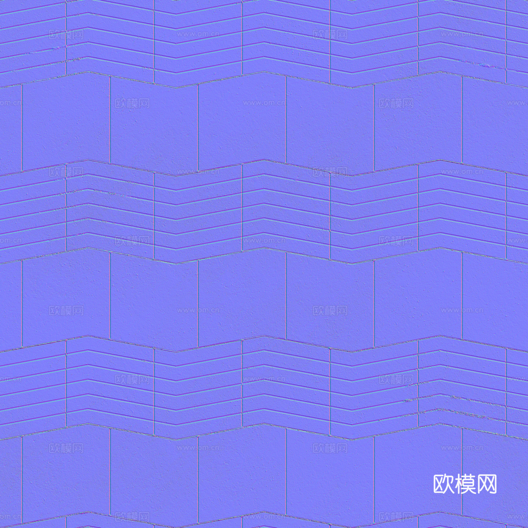 无缝地砖石板砖广场砖水泥砖铺路砖户外砖 PBR材质贴图 2k