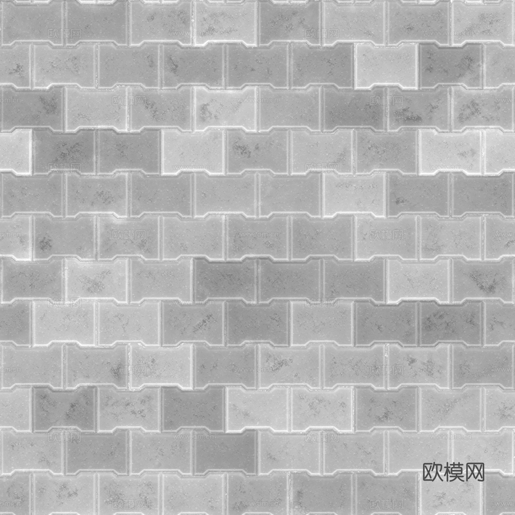 无缝地砖石板砖水泥砖铺路砖户外砖 PBR材质贴图 2k