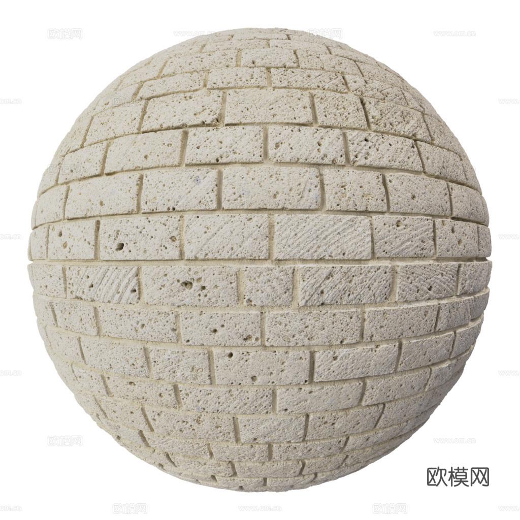 无缝砖墙户外砖 PBR材质贴图 1k