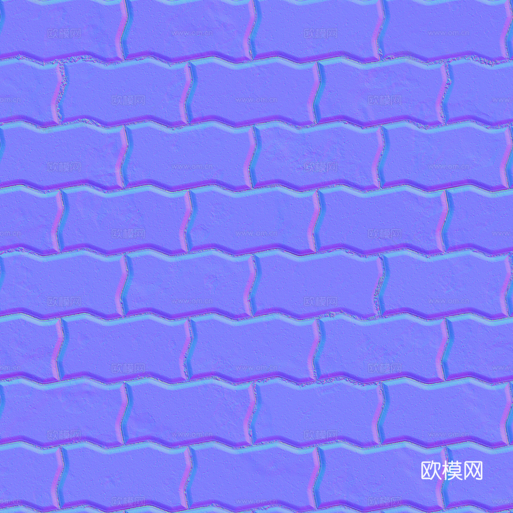 无缝地砖水泥砖铺路砖户外砖 PBR材质贴图 1k