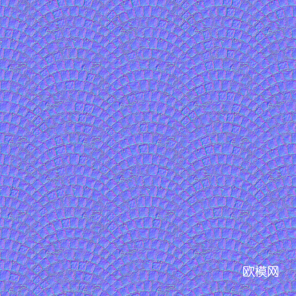 无缝石地石砖铺路石户外地面 PBR材质贴图 1k