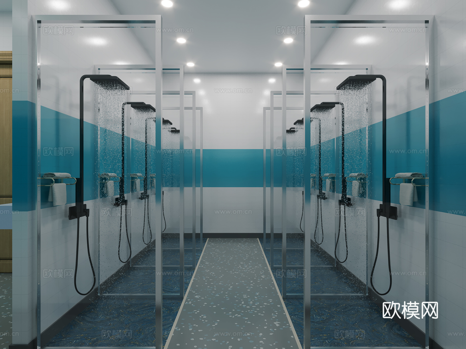 男澡堂淋浴间3d模型下载