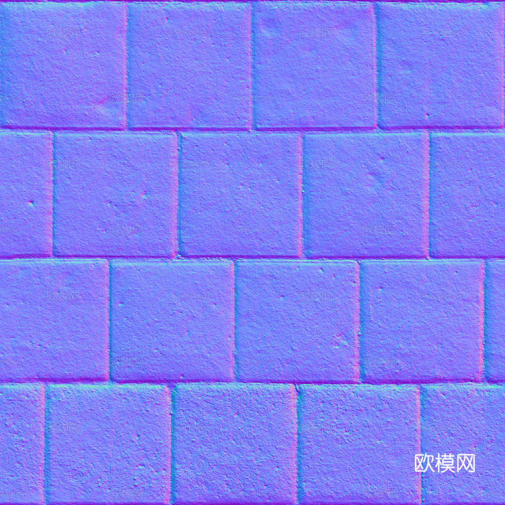 无缝地砖石板砖铺路砖户外砖 PBR材质贴图 1k
