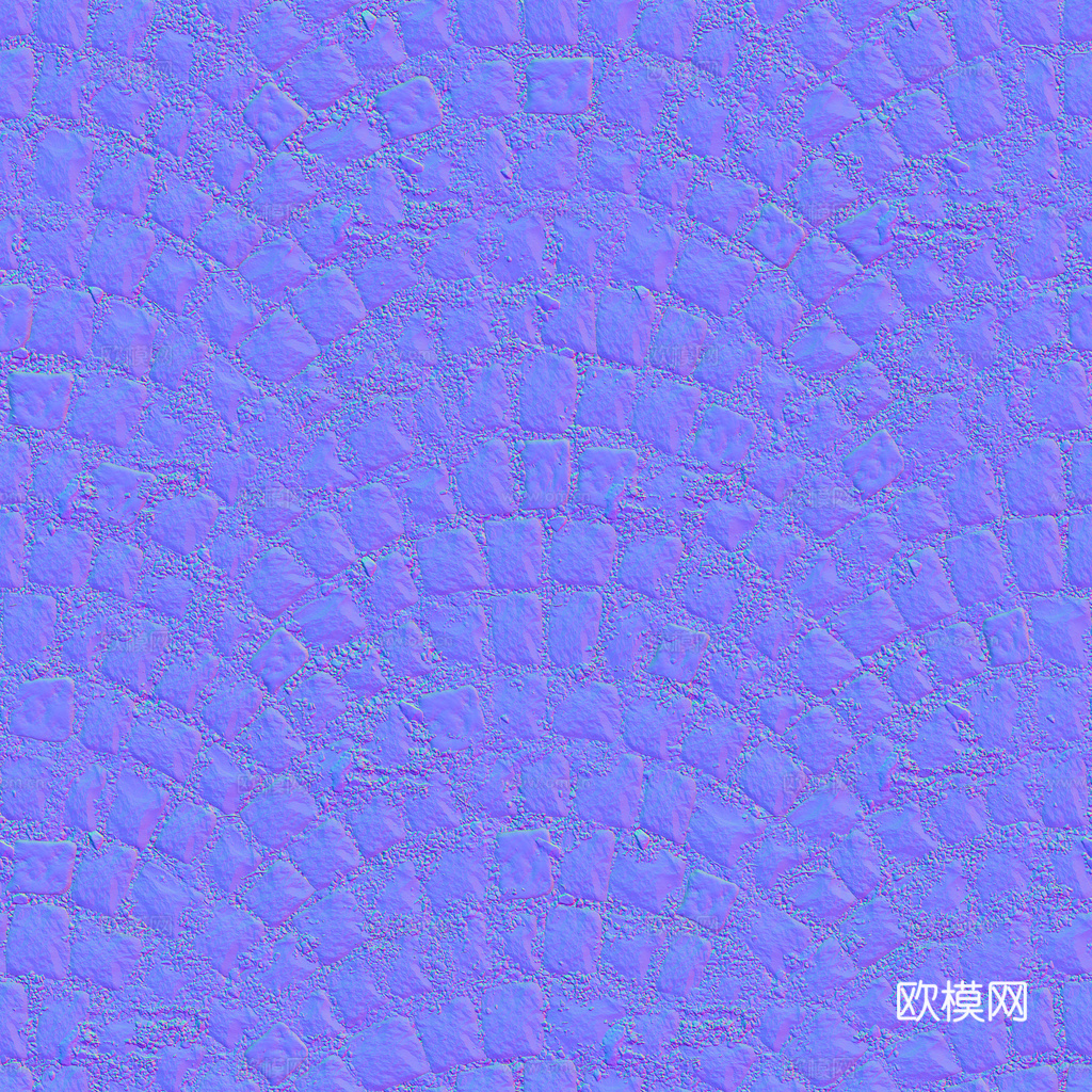 无缝石地石砖铺路石户外地面 PBR材质贴图 1k